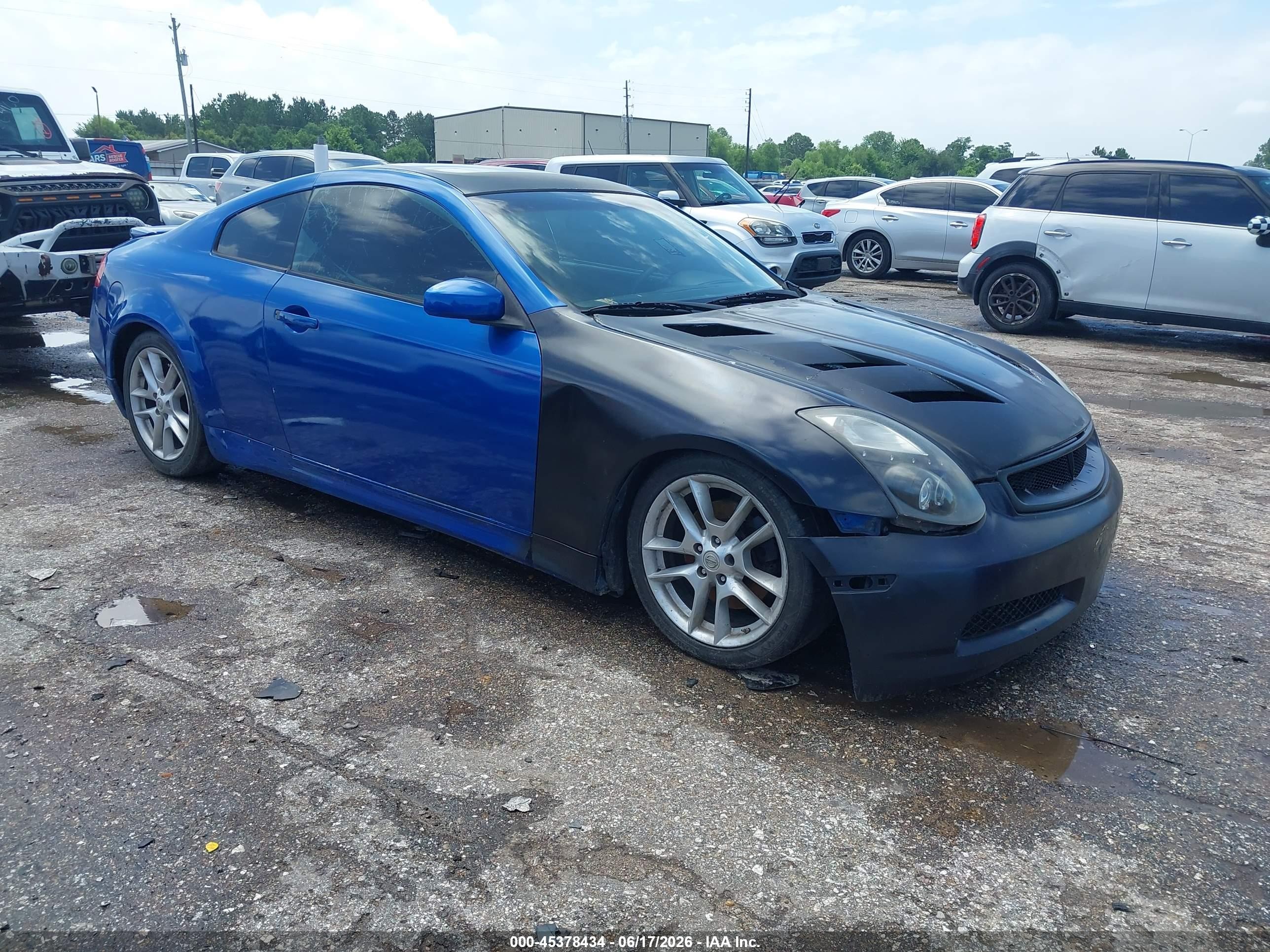 2006 Infiniti G35   Blue vin: JNKCV54E66M711686