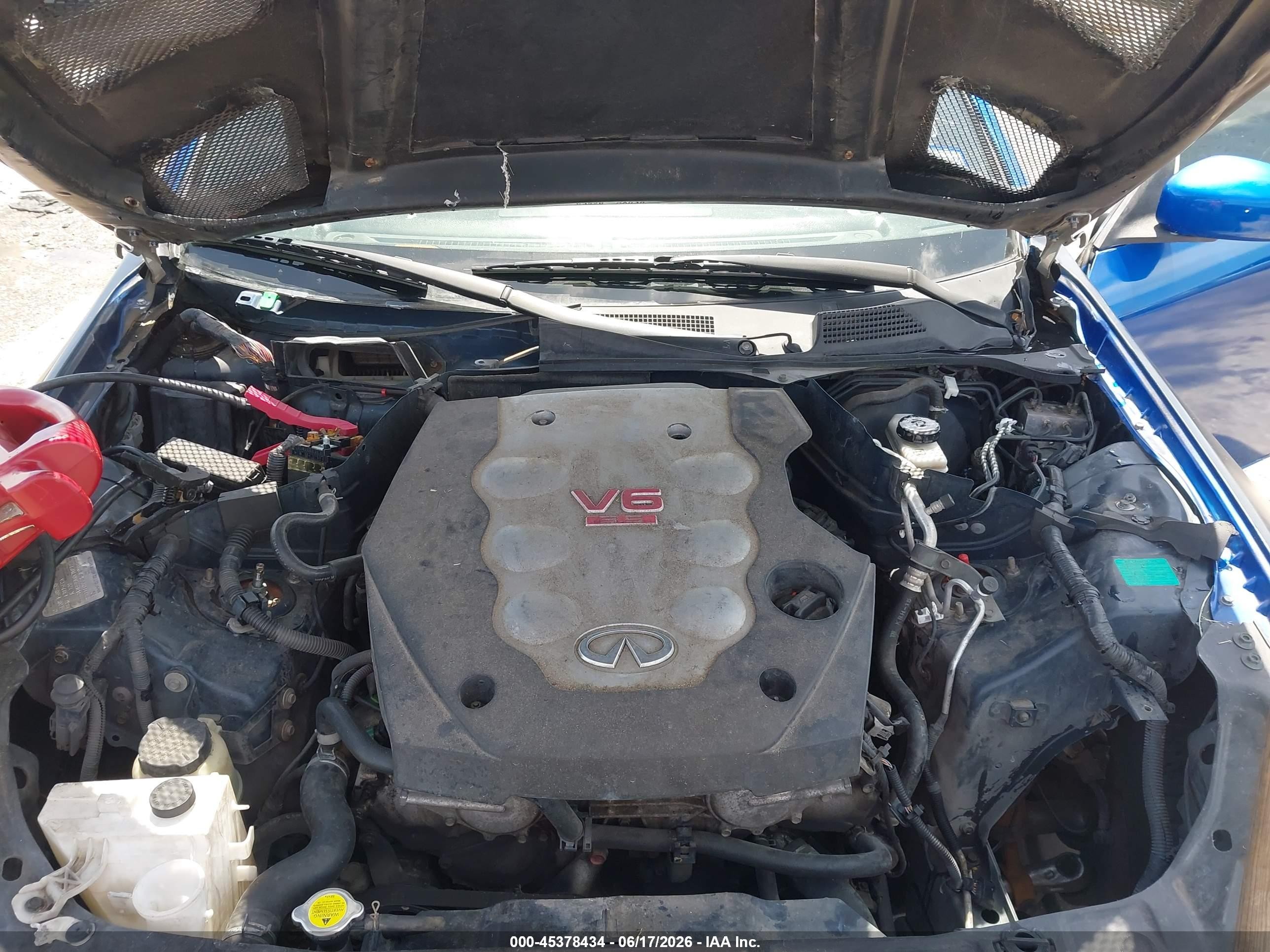 2006 Infiniti G35   Blue vin: JNKCV54E66M711686