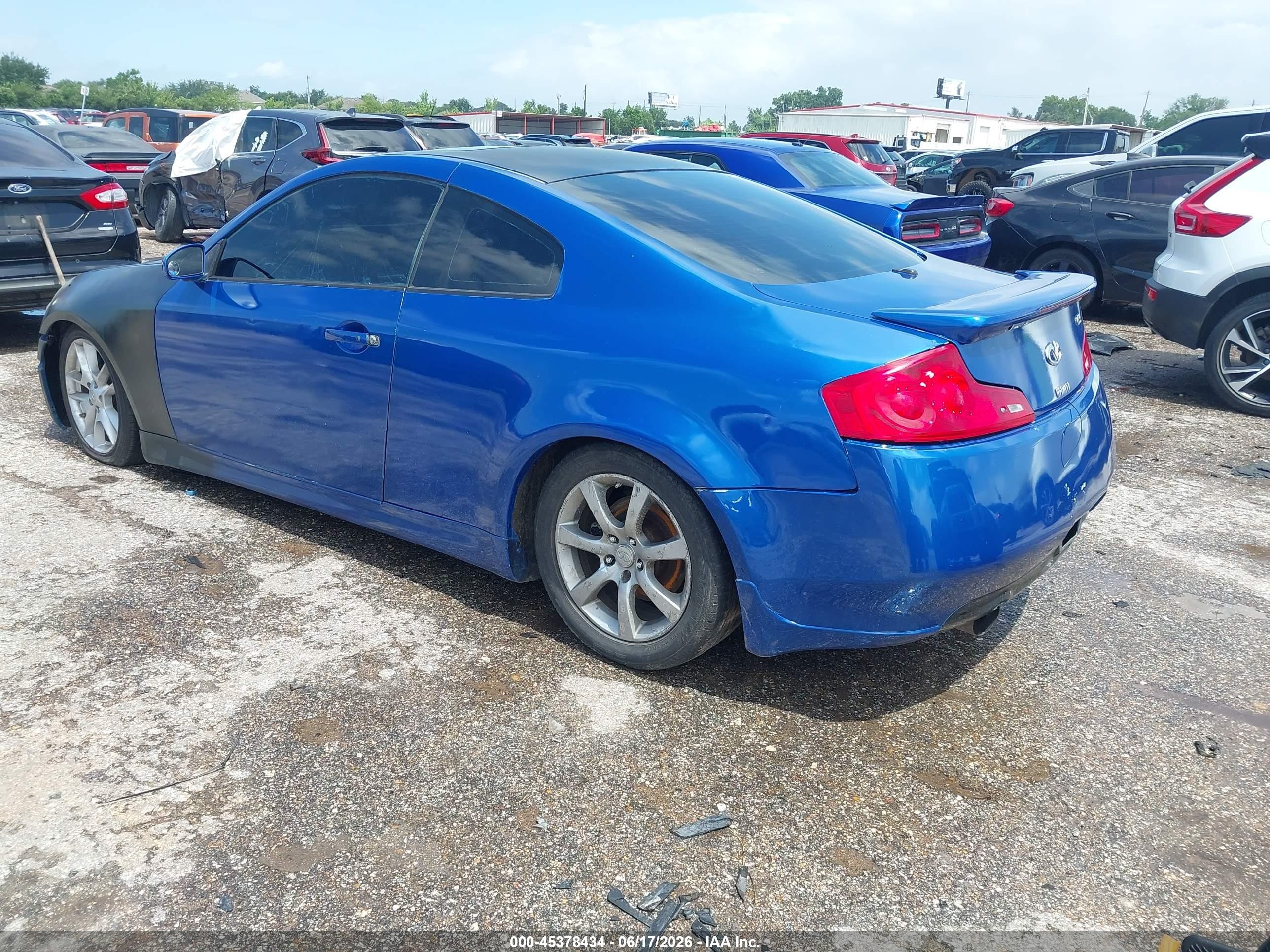 2006 Infiniti G35   Blue vin: JNKCV54E66M711686