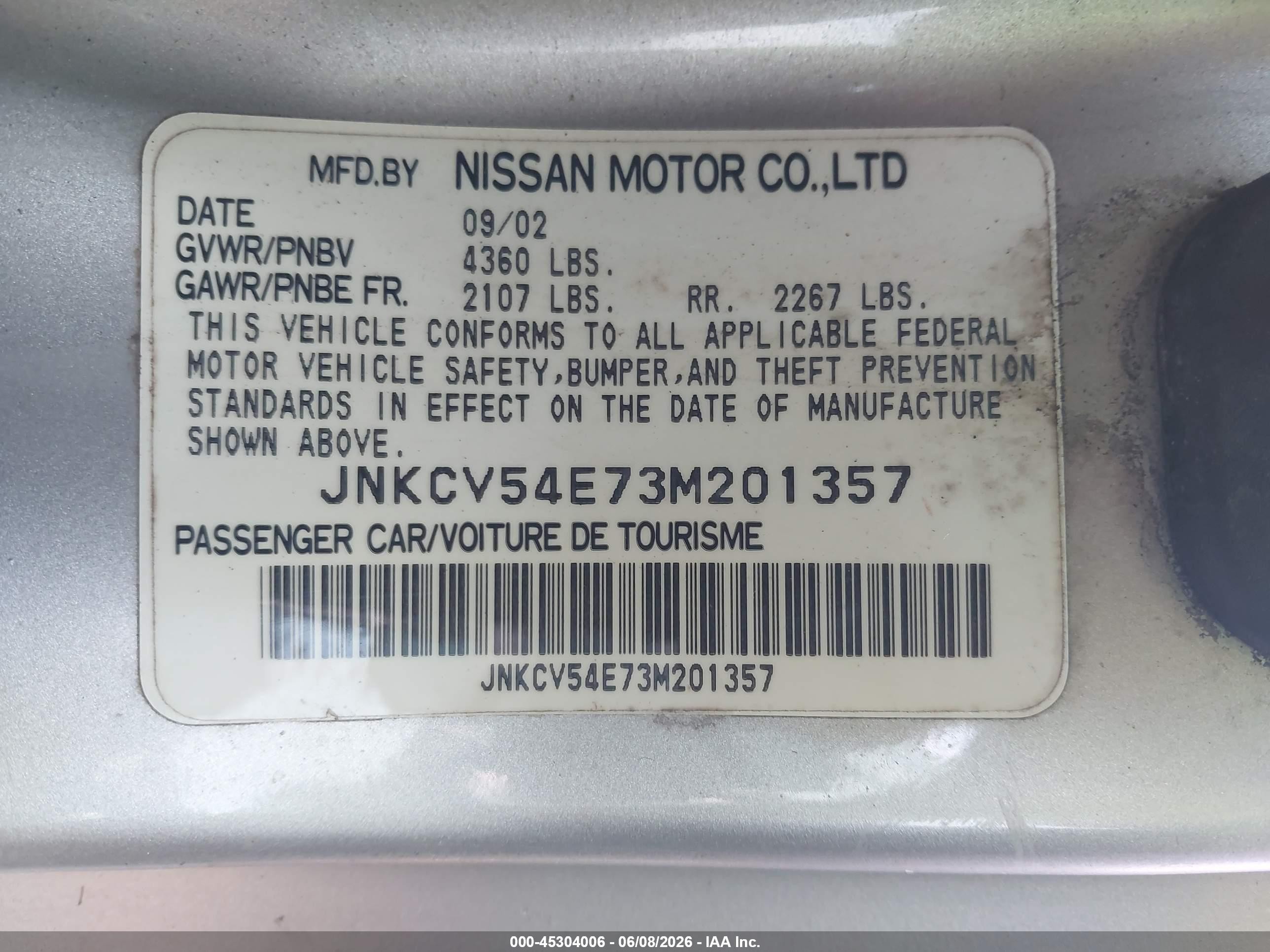 2003 Infiniti G35 Base W/leather Silver vin: JNKCV54E73M201357