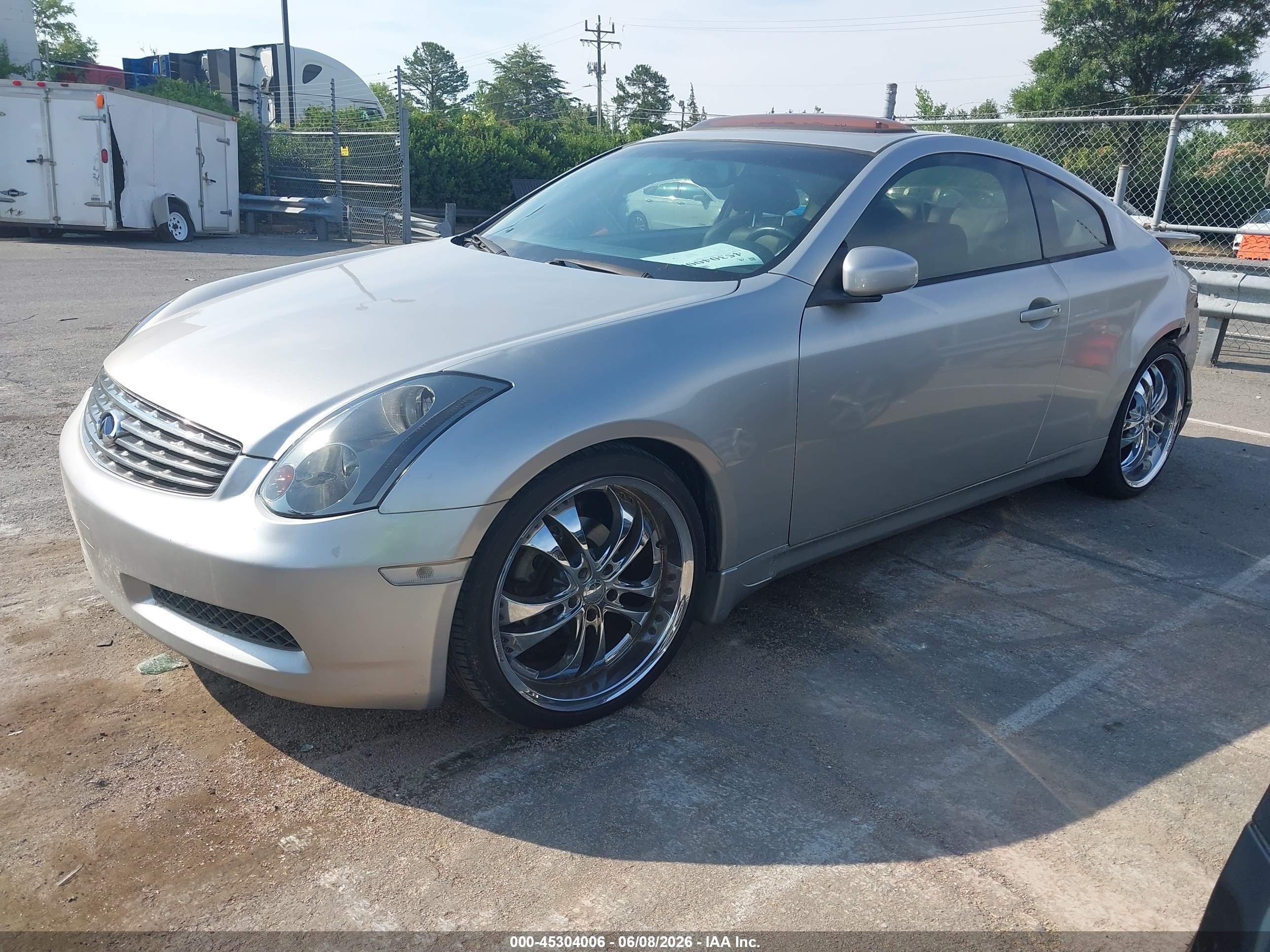 2003 Infiniti G35 Base W/leather Silver vin: JNKCV54E73M201357
