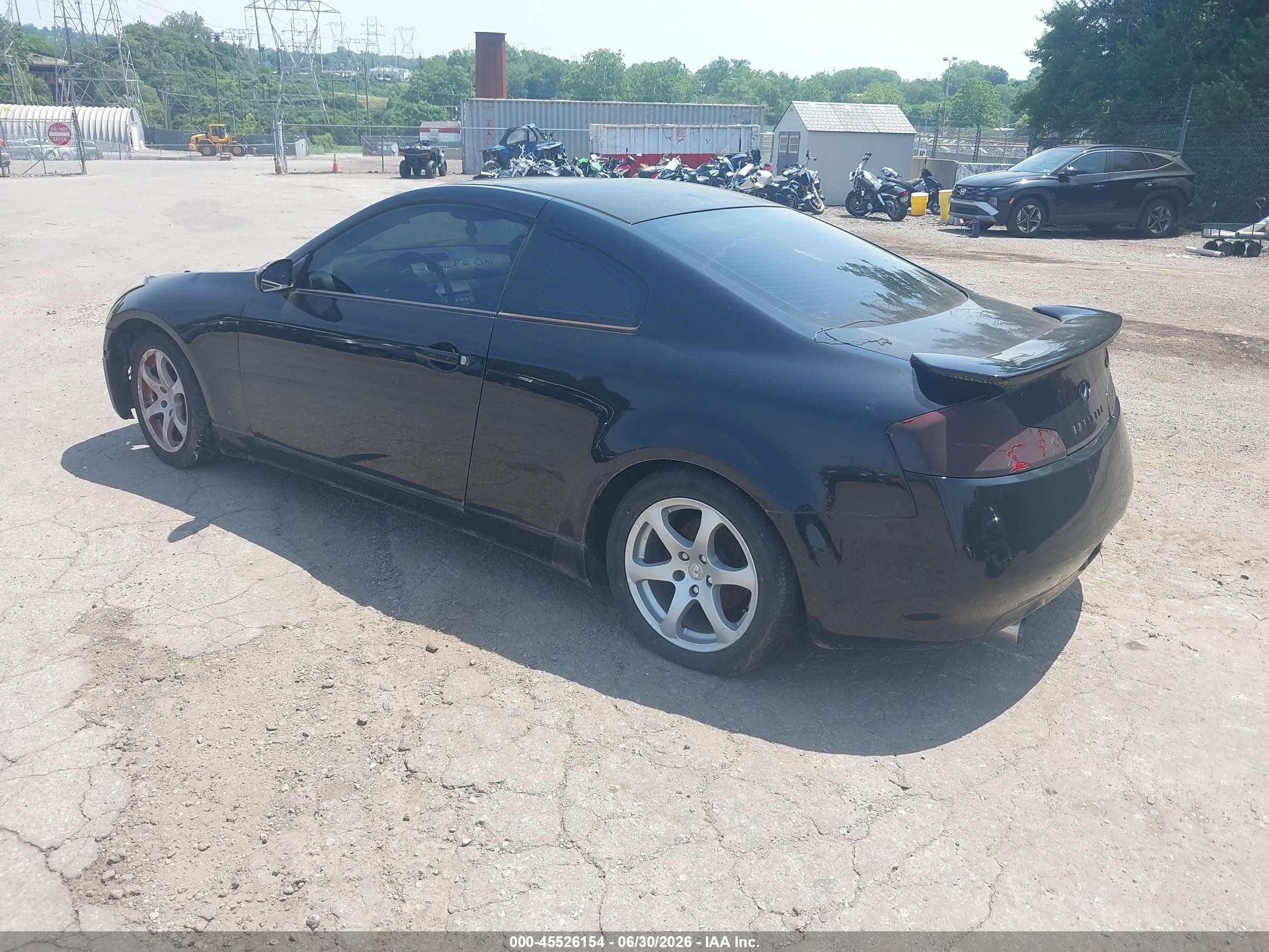 2003 Infiniti G35 Base W/leather Black vin: JNKCV54E73M206607
