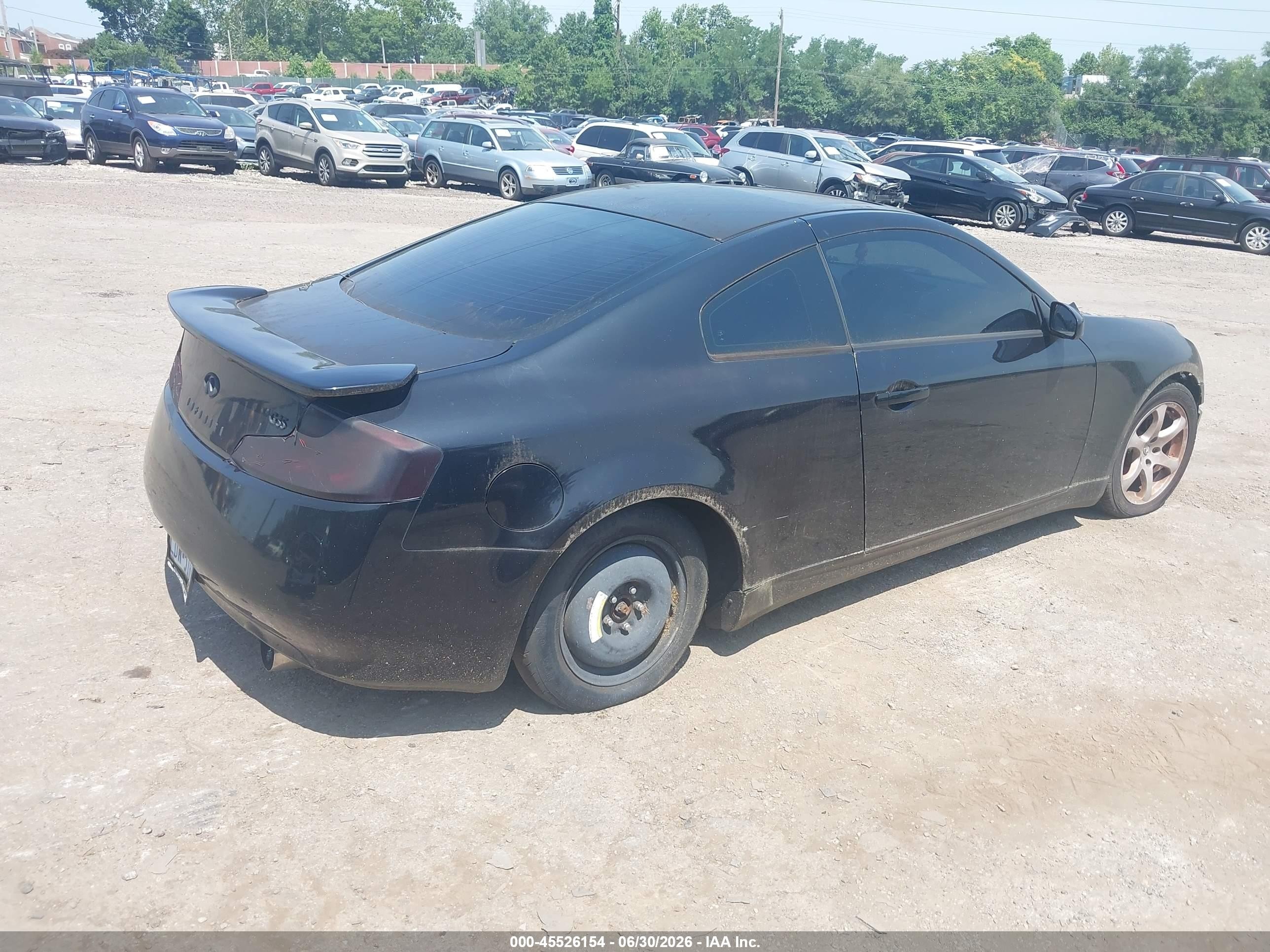 2003 Infiniti G35 Base W/leather Black vin: JNKCV54E73M206607