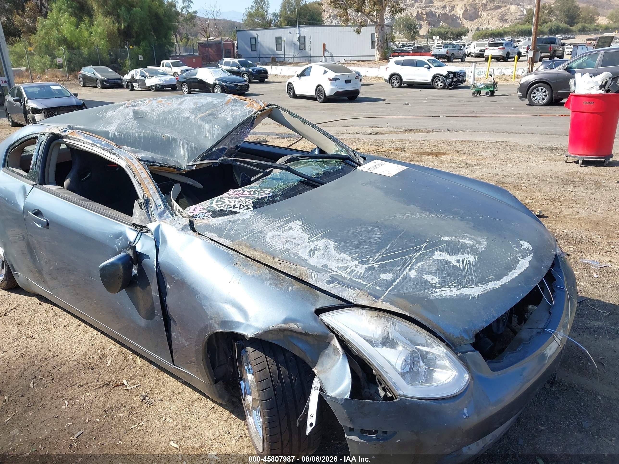 2005 Infiniti G35   Blue vin: JNKCV54E75M407748