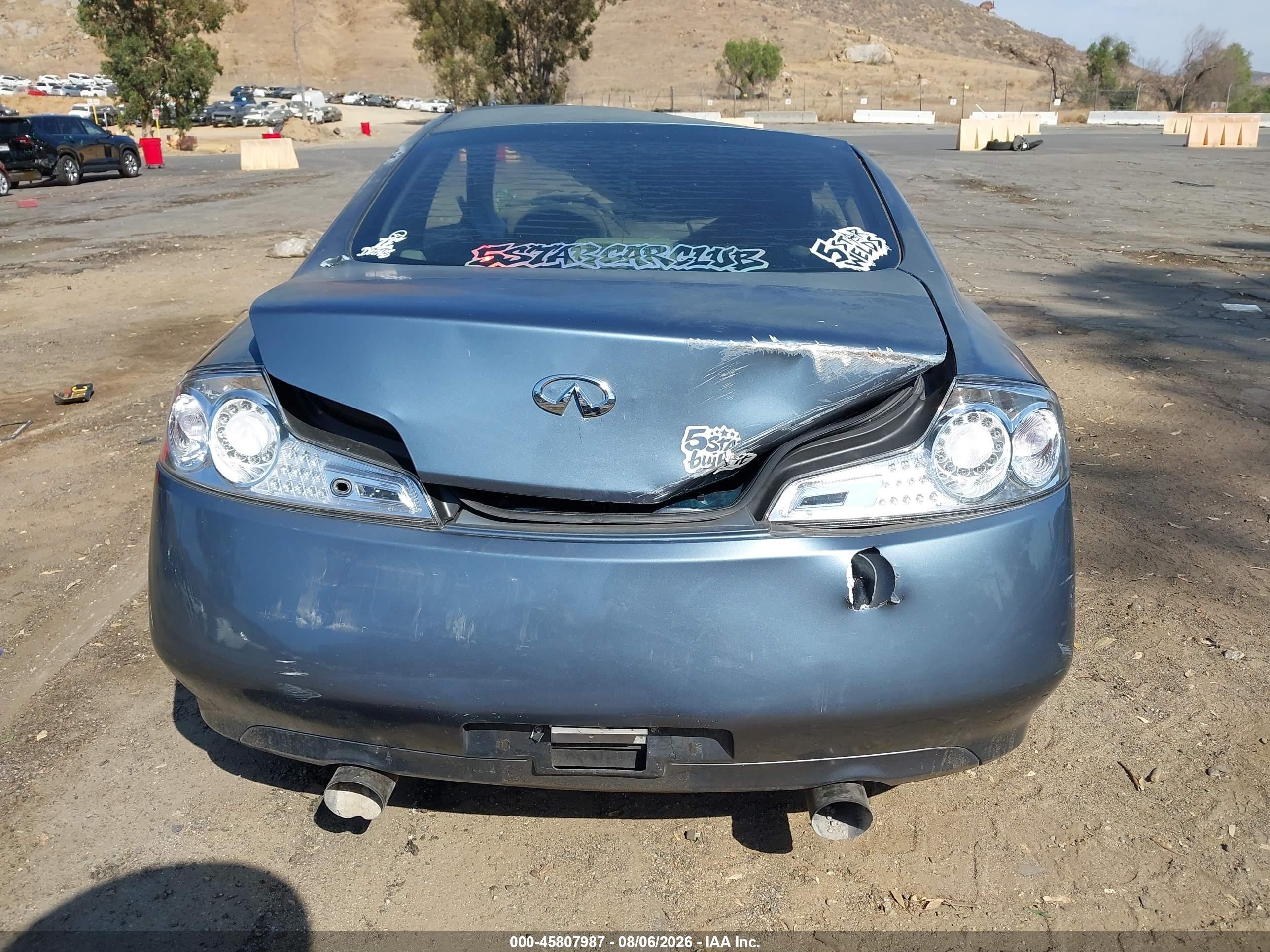 2005 Infiniti G35   Blue vin: JNKCV54E75M407748