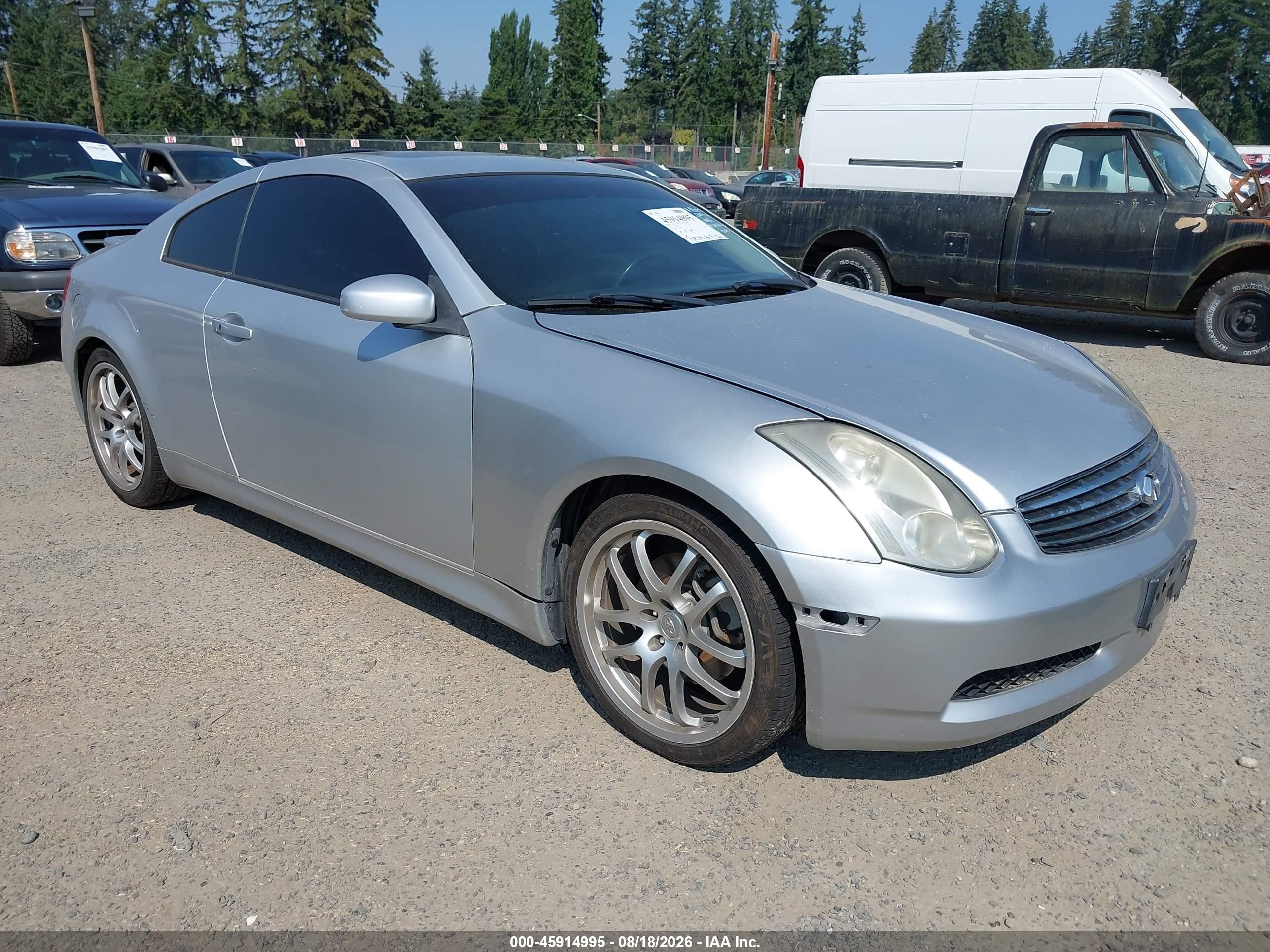 2006 Infiniti G35   Серебряный vin: JNKCV54E76M707789