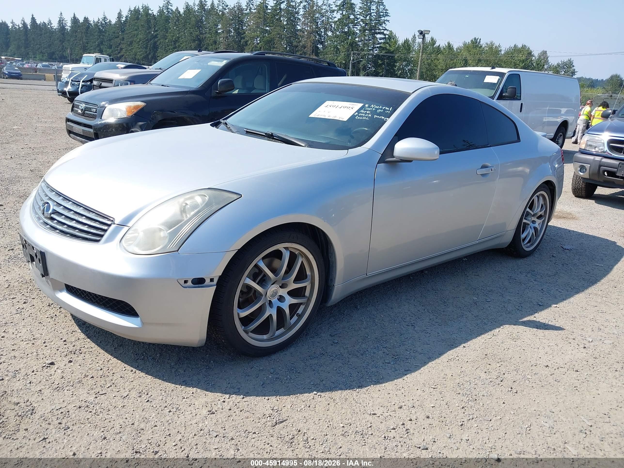 2006 Infiniti G35   Серебряный vin: JNKCV54E76M707789