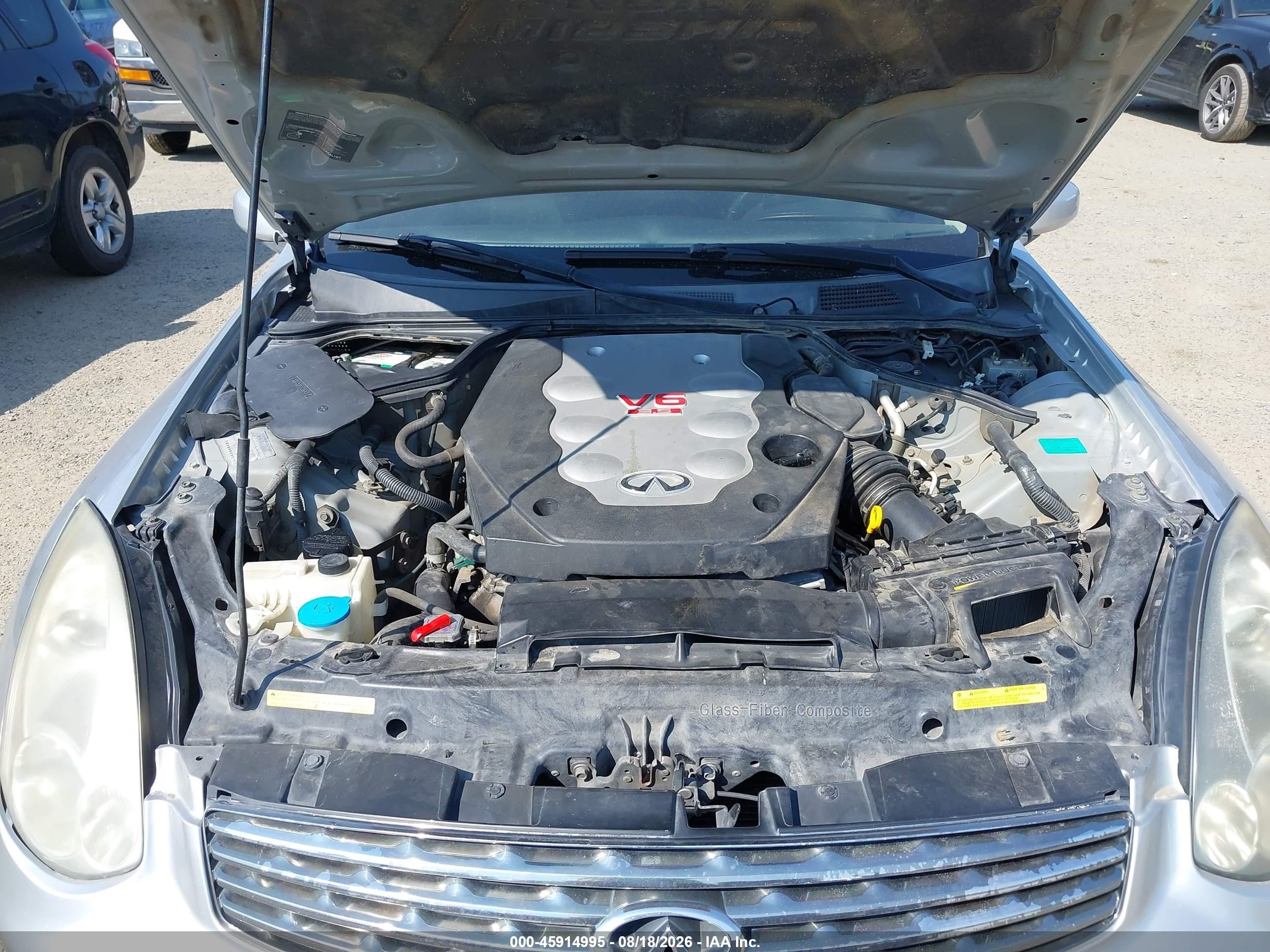 2006 Infiniti G35   Серебряный vin: JNKCV54E76M707789