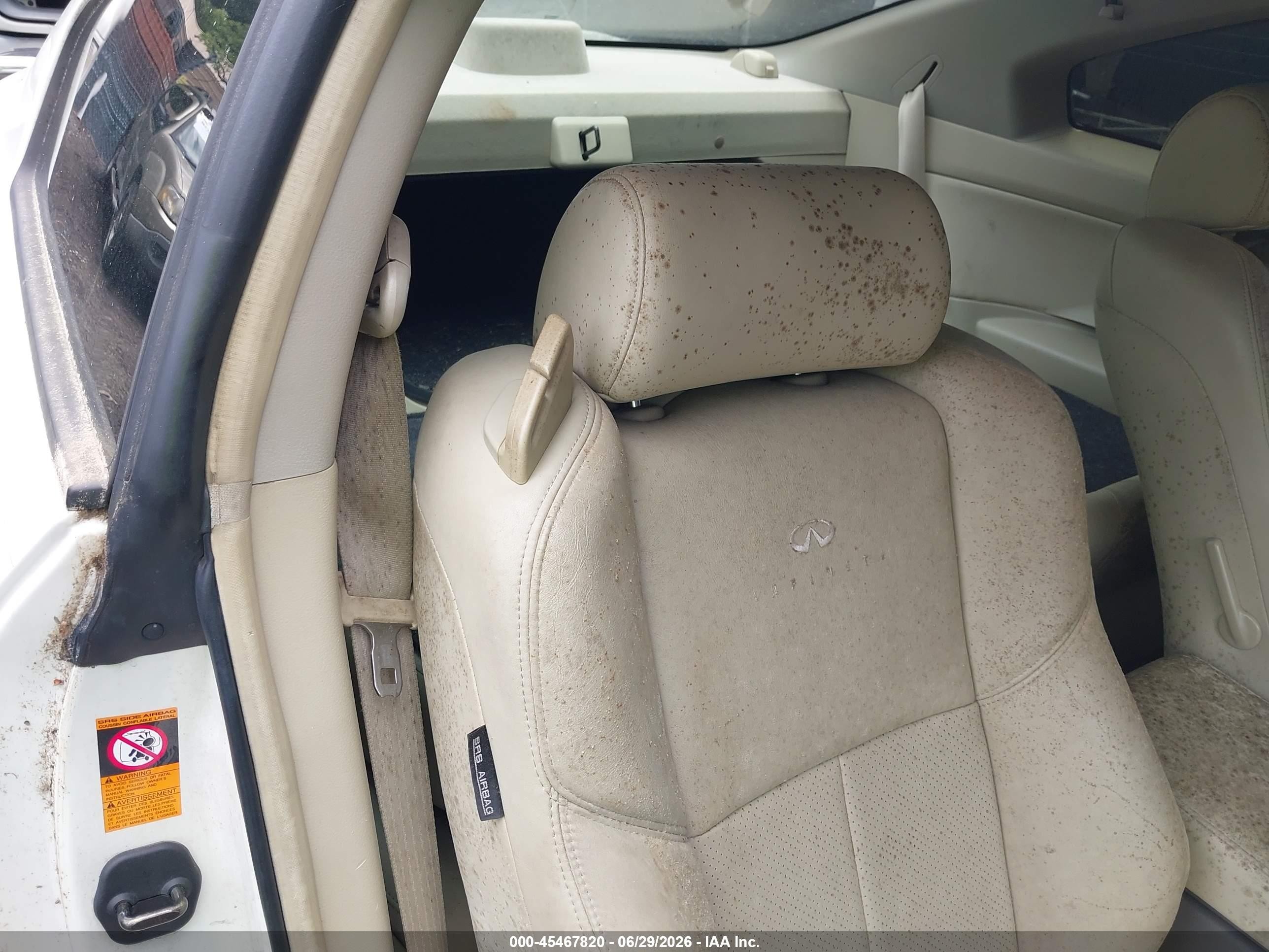 2007 Infiniti G35   White vin: JNKCV54E77M906066