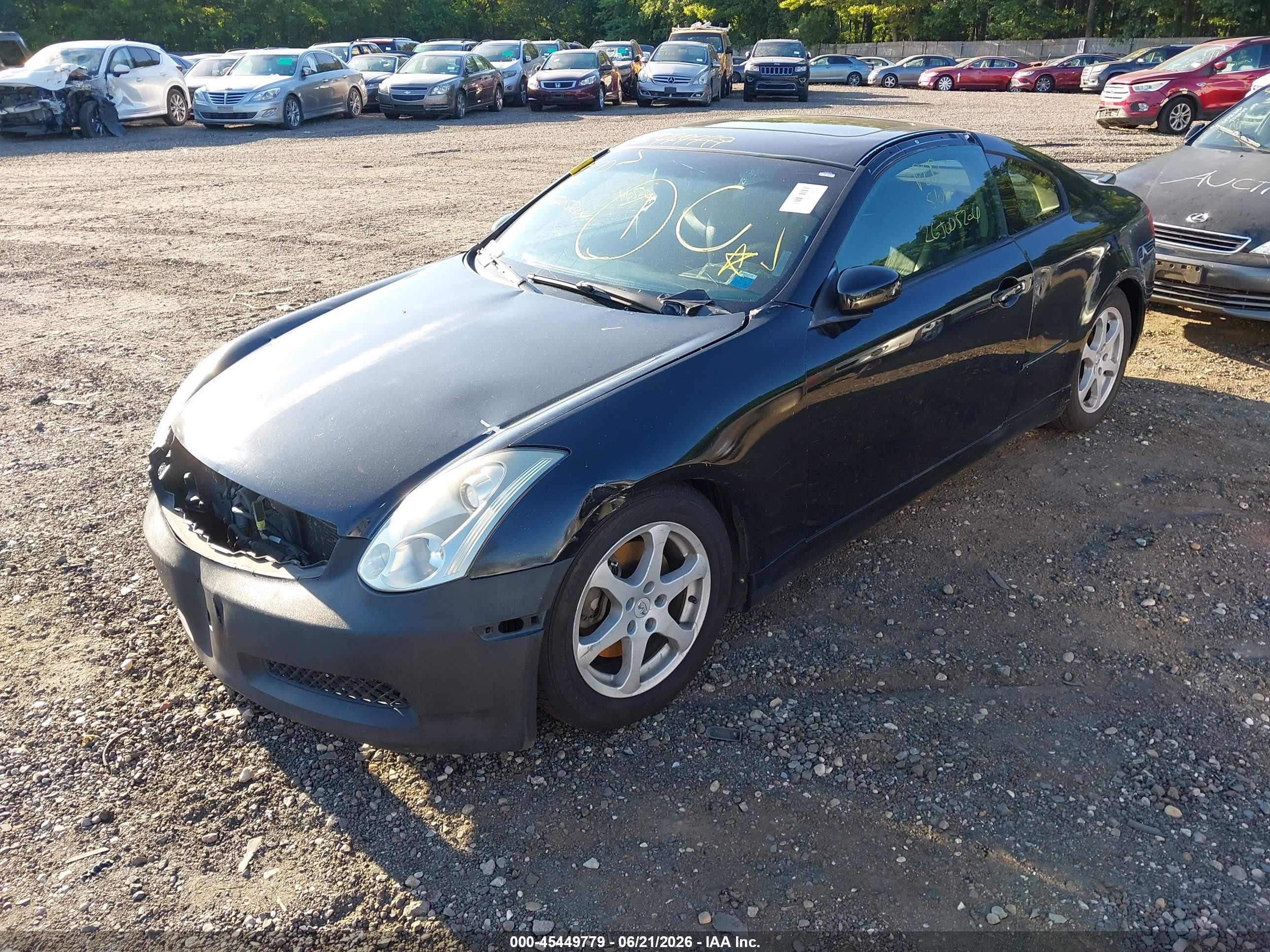 2006 Infiniti G35   Black vin: JNKCV54E86M703279