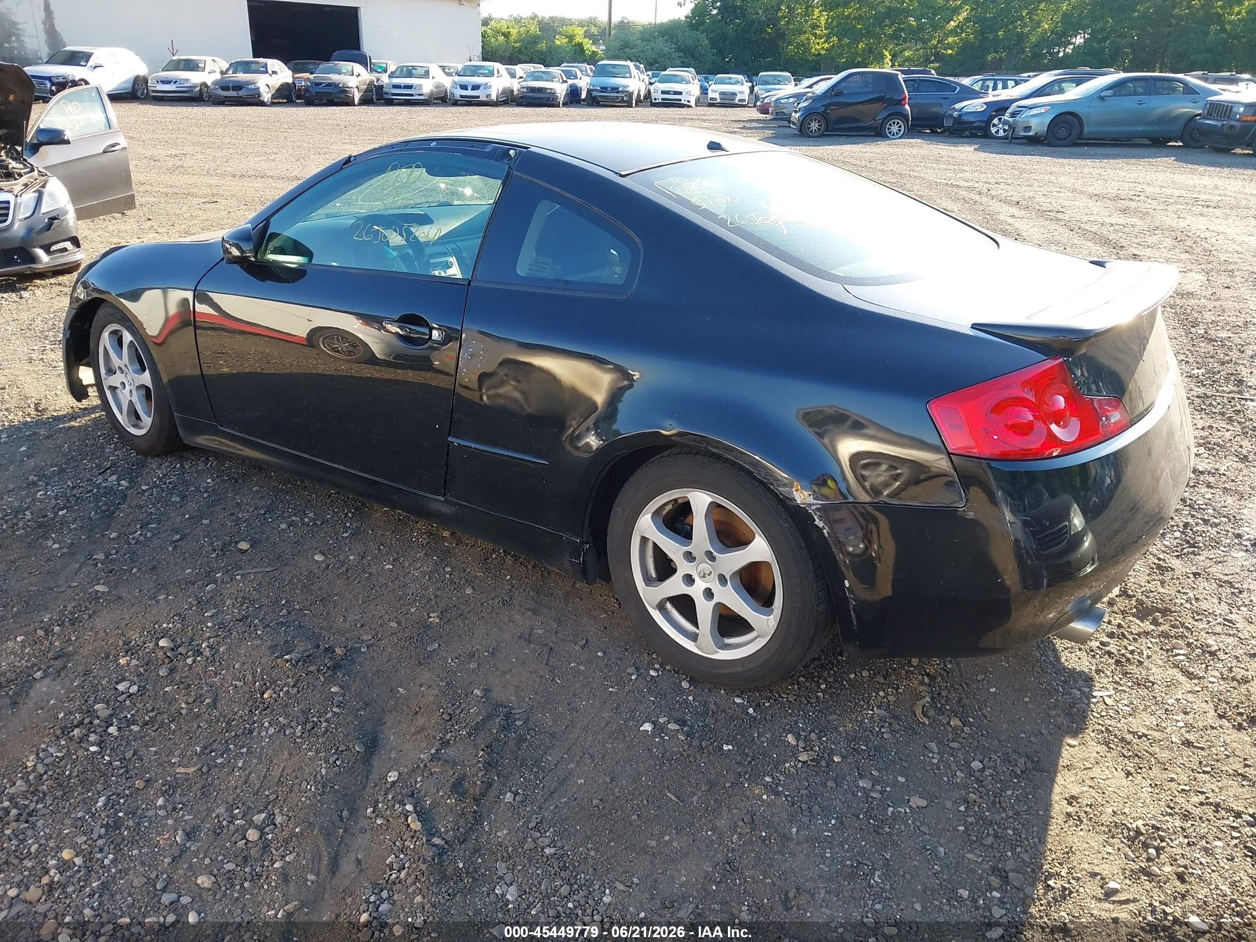 2006 Infiniti G35   Black vin: JNKCV54E86M703279