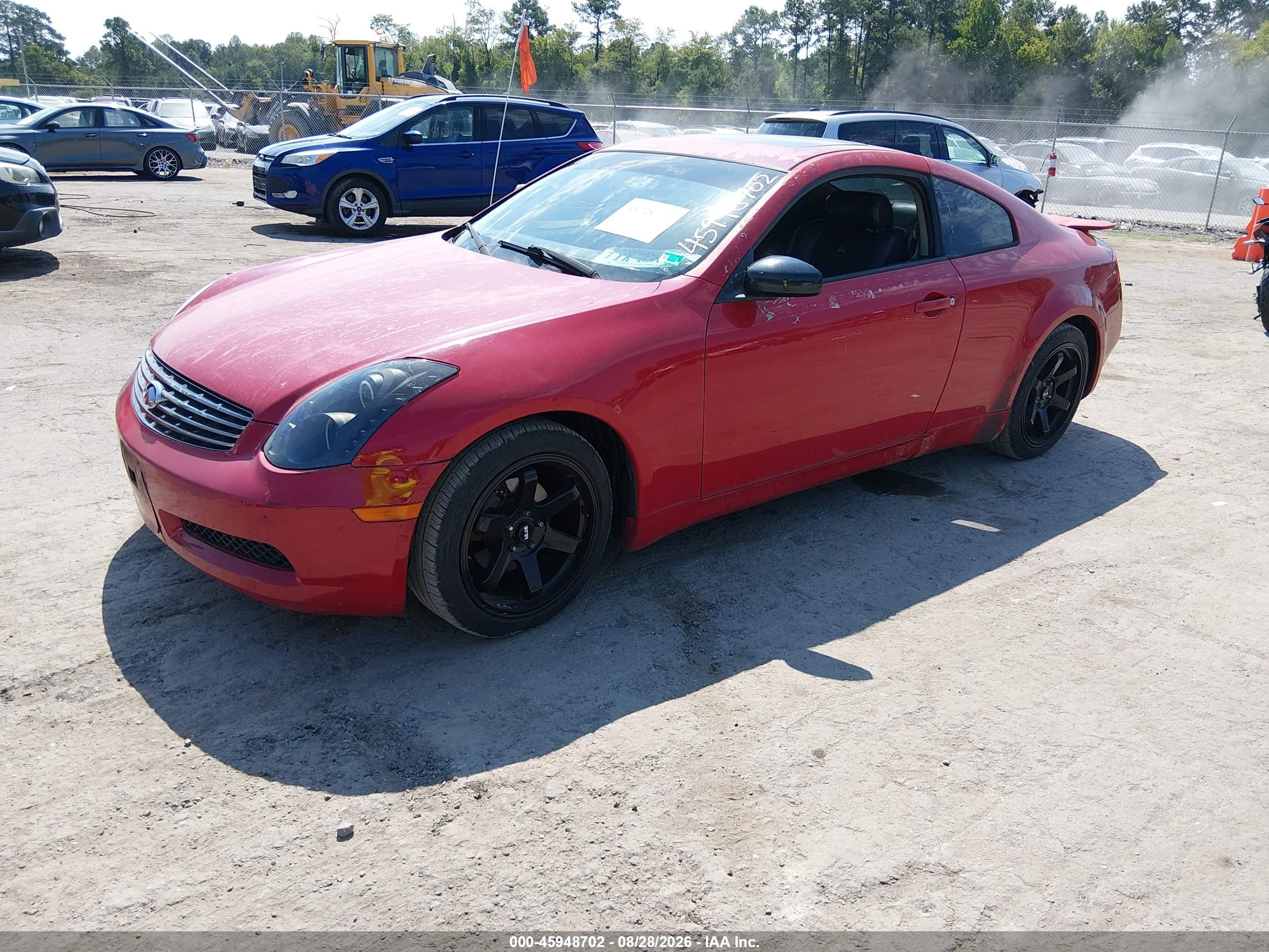 2003 Infiniti G35 Base W/leather Red vin: JNKCV54E93M212943