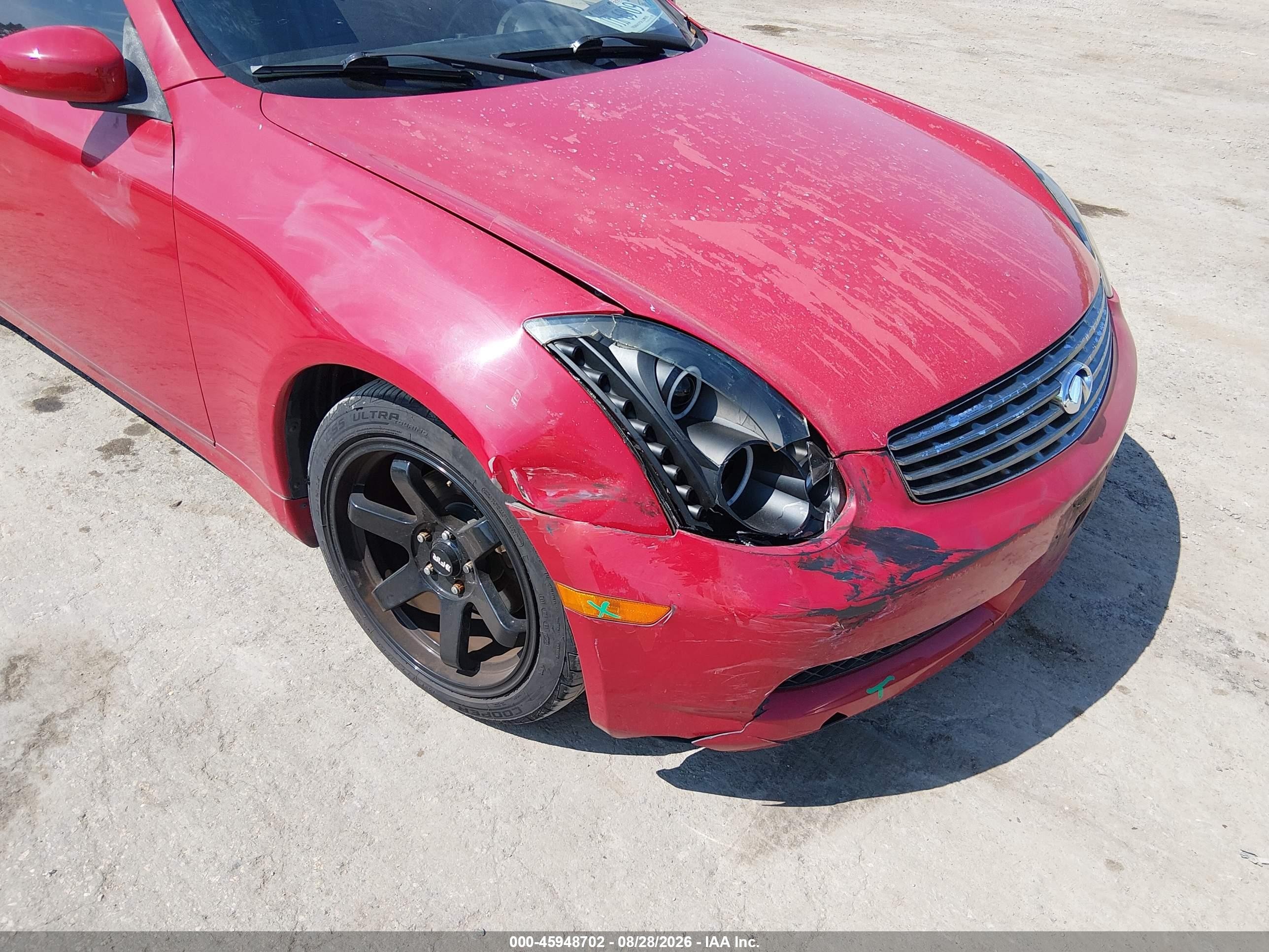 2003 Infiniti G35 Base W/leather Red vin: JNKCV54E93M212943