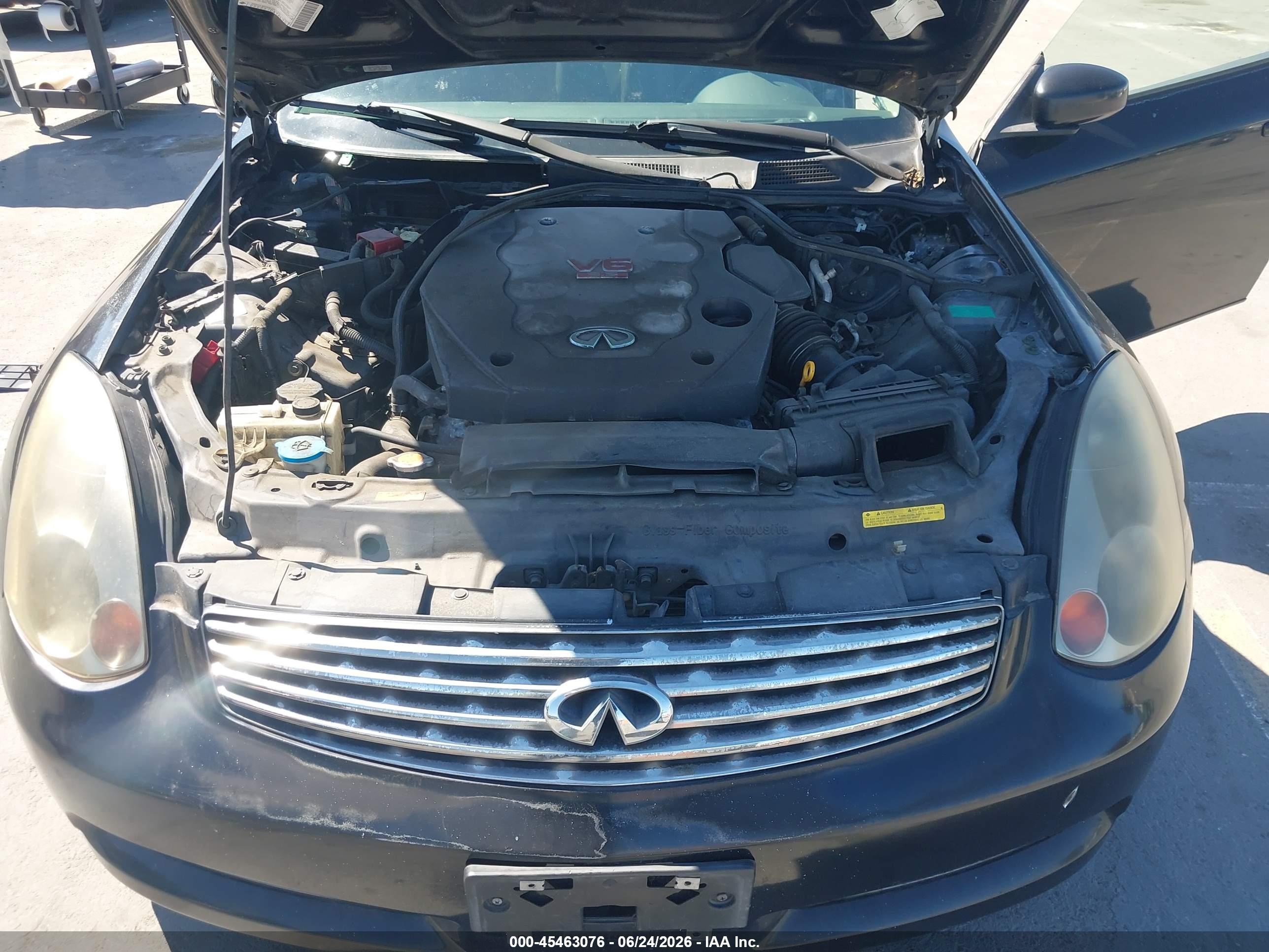 2003 Infiniti G35 Base W/6 Speed Manual Black vin: JNKCV54E93M219567