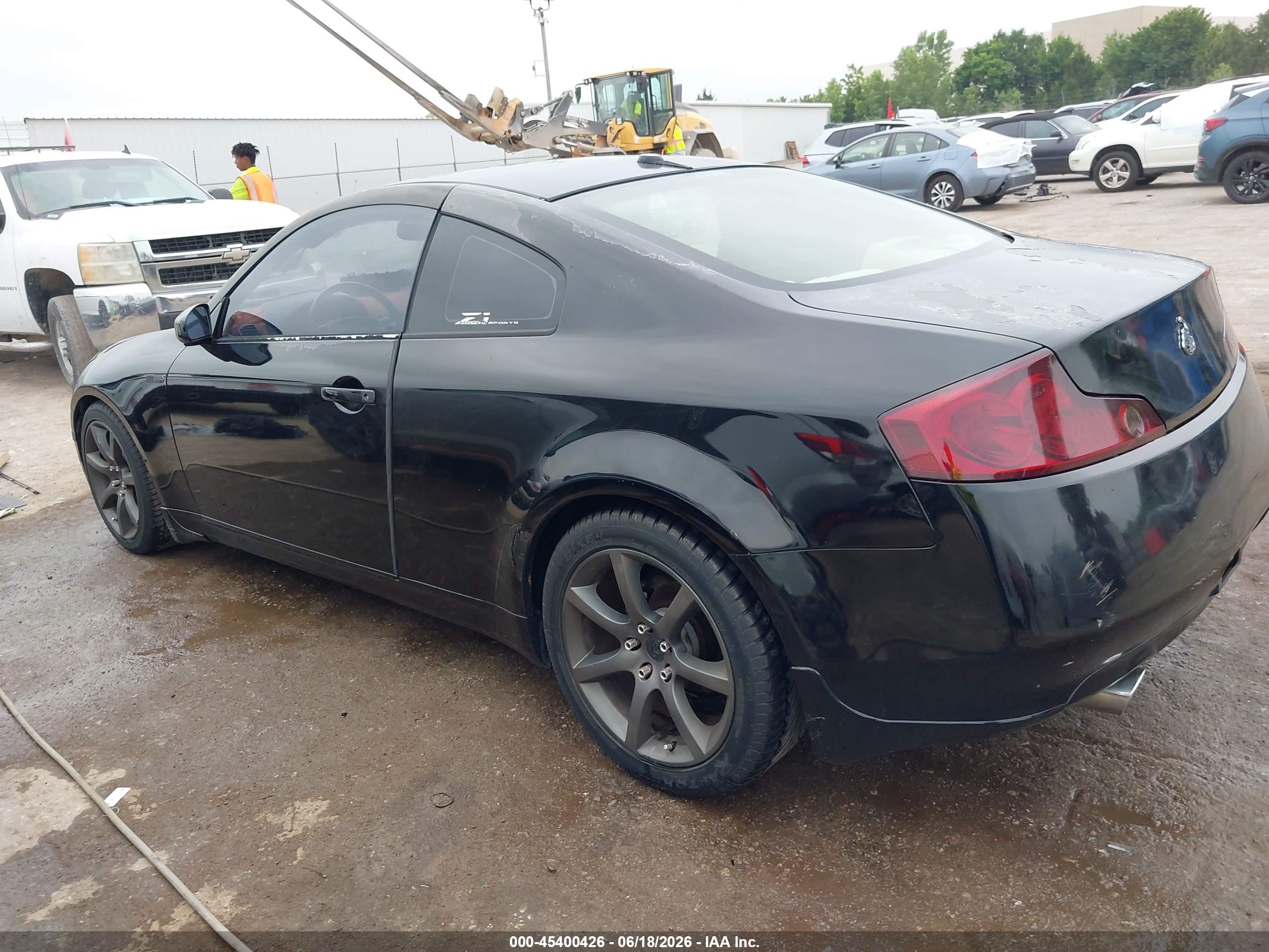 2005 Infiniti G35   Black vin: JNKCV54E95M417276