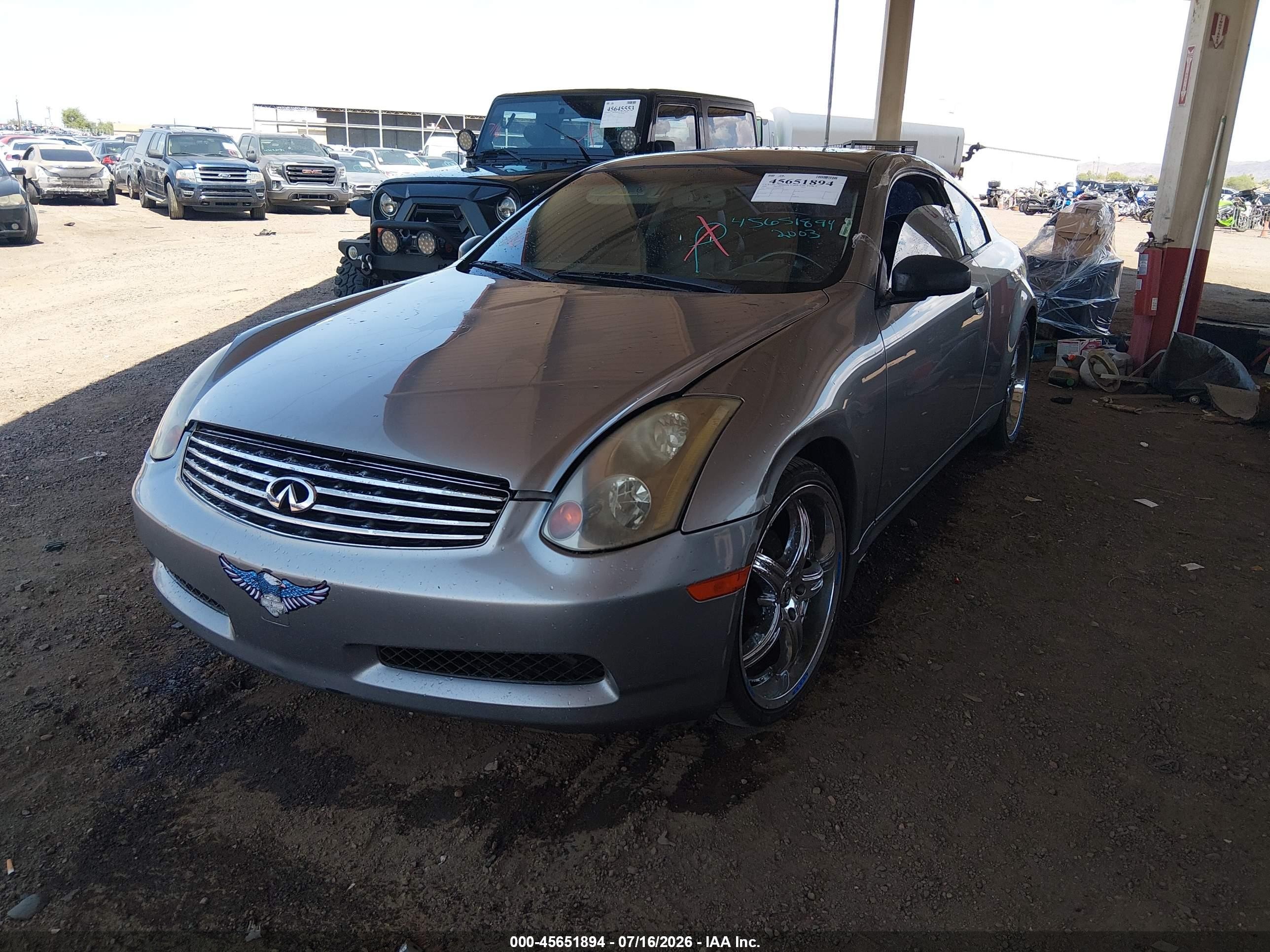 2003 Infiniti G35 Base W/leather Silver vin: JNKCV54EX3M225250