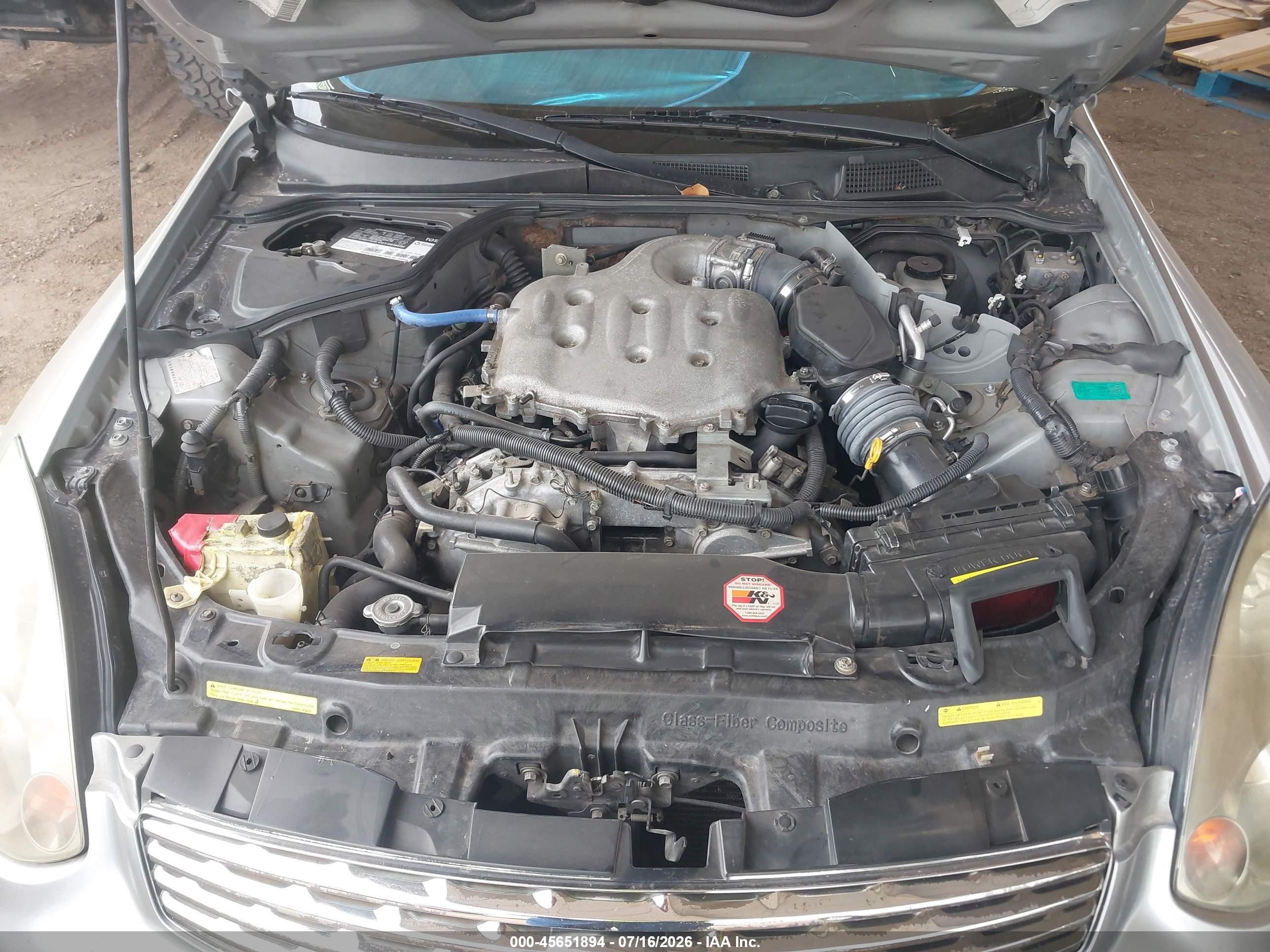 2003 Infiniti G35 Base W/leather Silver vin: JNKCV54EX3M225250
