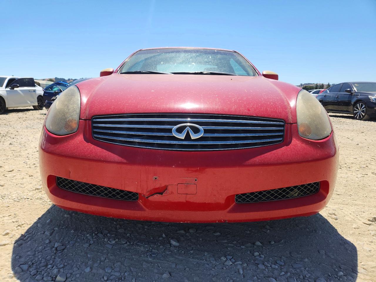 2005 Infiniti G35 Base Red vin: JNKCV54EX5M404939