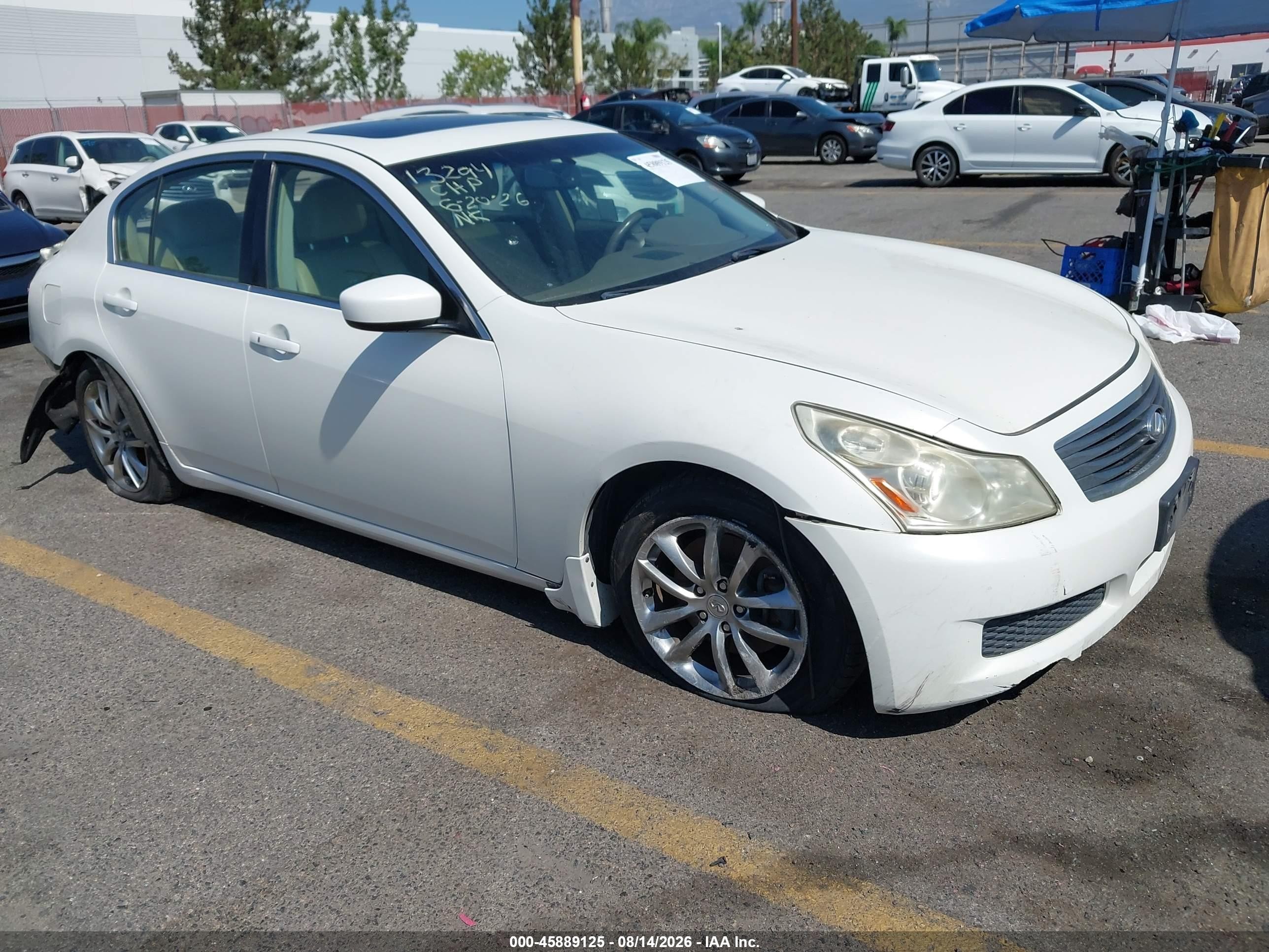 2009 Infiniti G37 Journey White vin: JNKCV61E09M013704