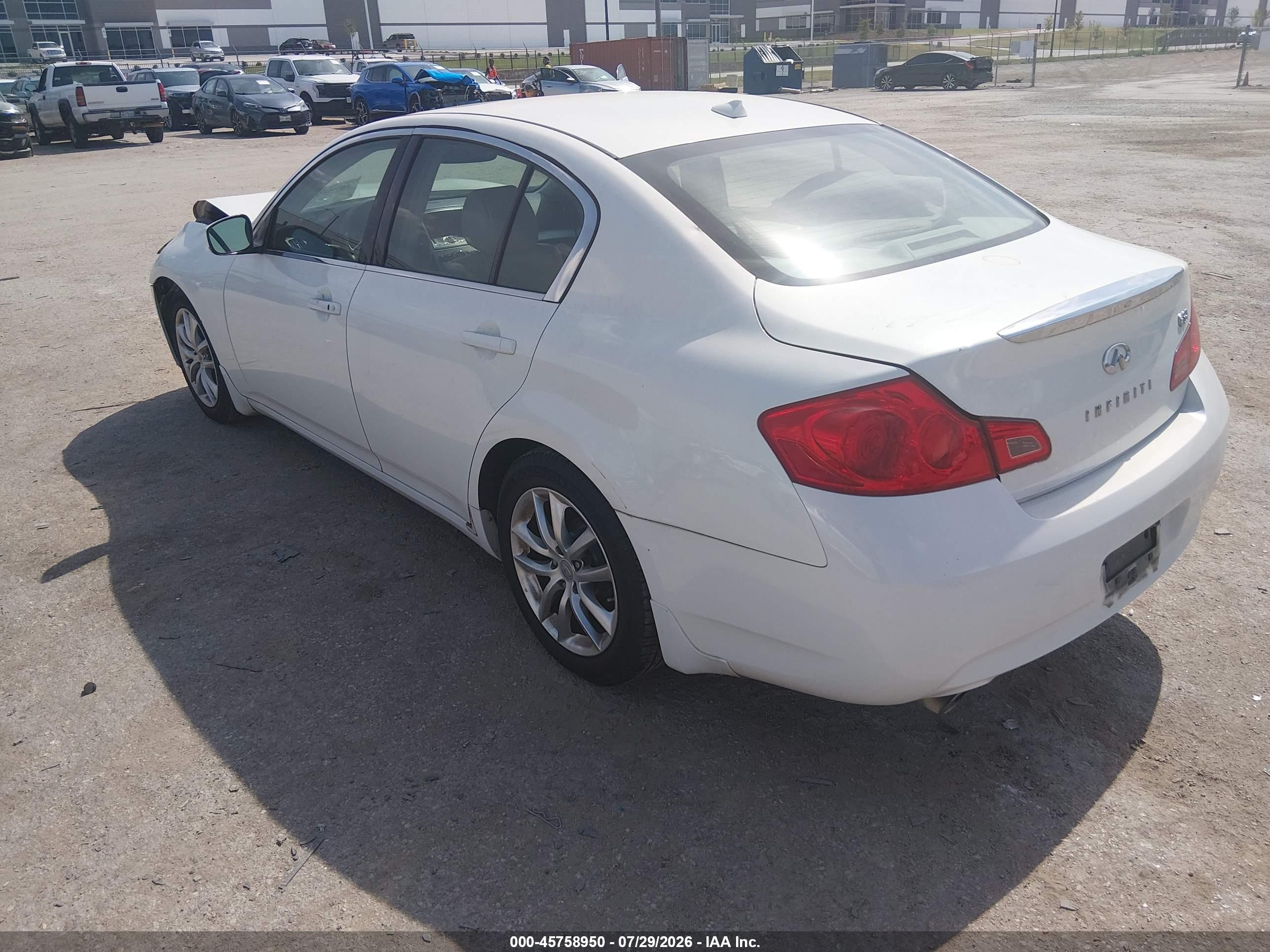 2009 Infiniti G37 Journey White vin: JNKCV61E49M307512