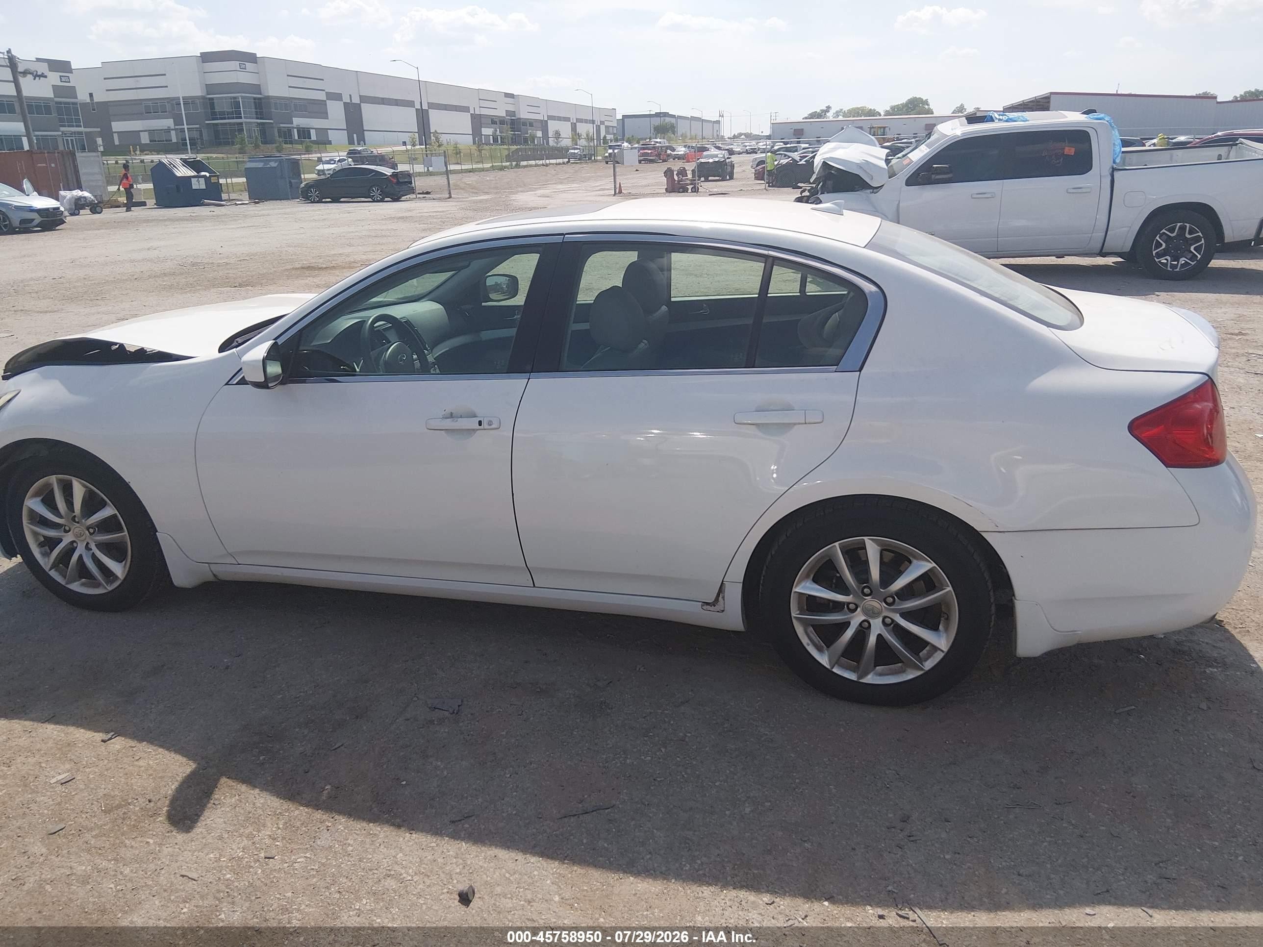 2009 Infiniti G37 Journey White vin: JNKCV61E49M307512