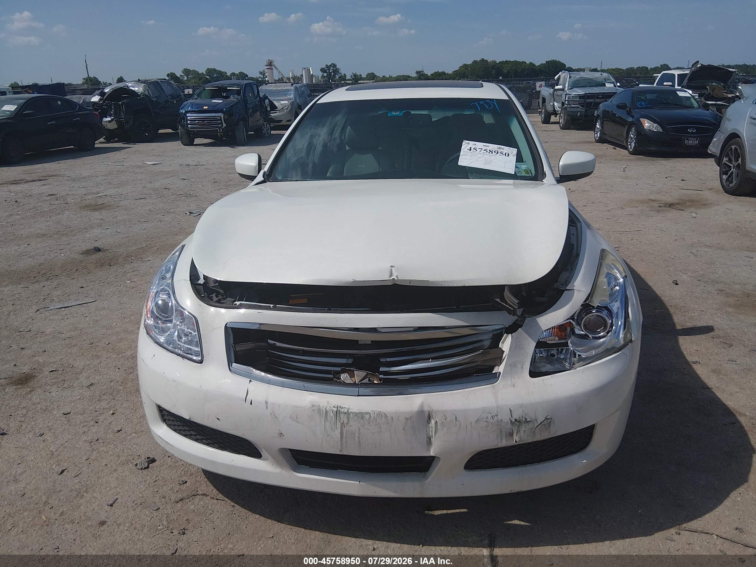 2009 Infiniti G37 Journey White vin: JNKCV61E49M307512