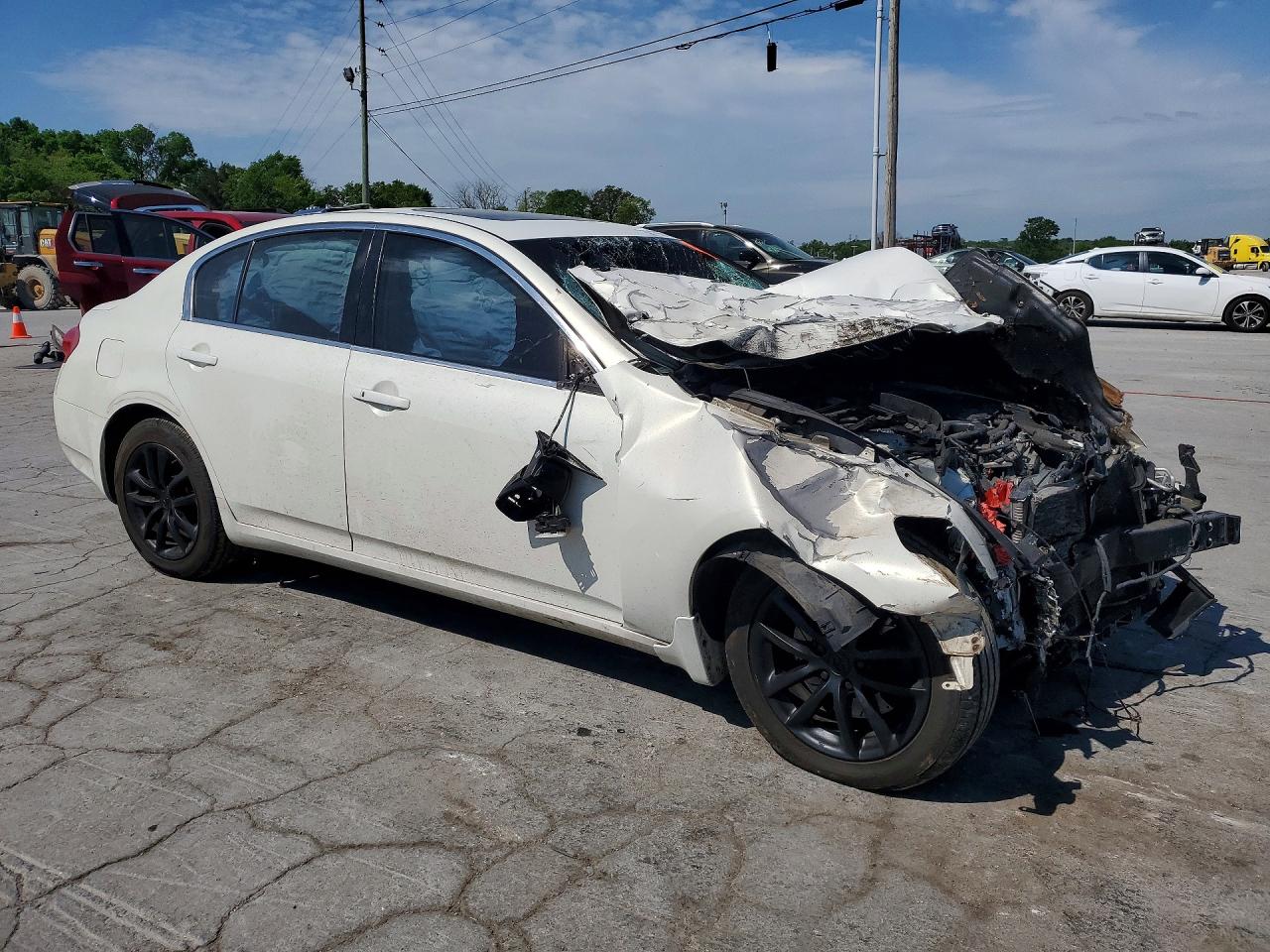 2009 Infiniti G37 Sedan X White vin: JNKCV61F09M053015