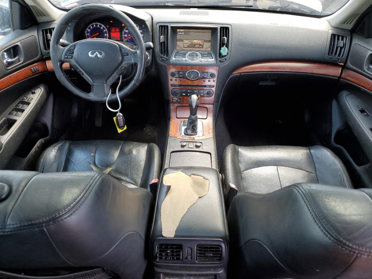 2009 Infiniti G37 Sedan X Black vin: JNKCV61F19M053265 Damage: Steering Wheel, Torn, 7 To 8 Inches