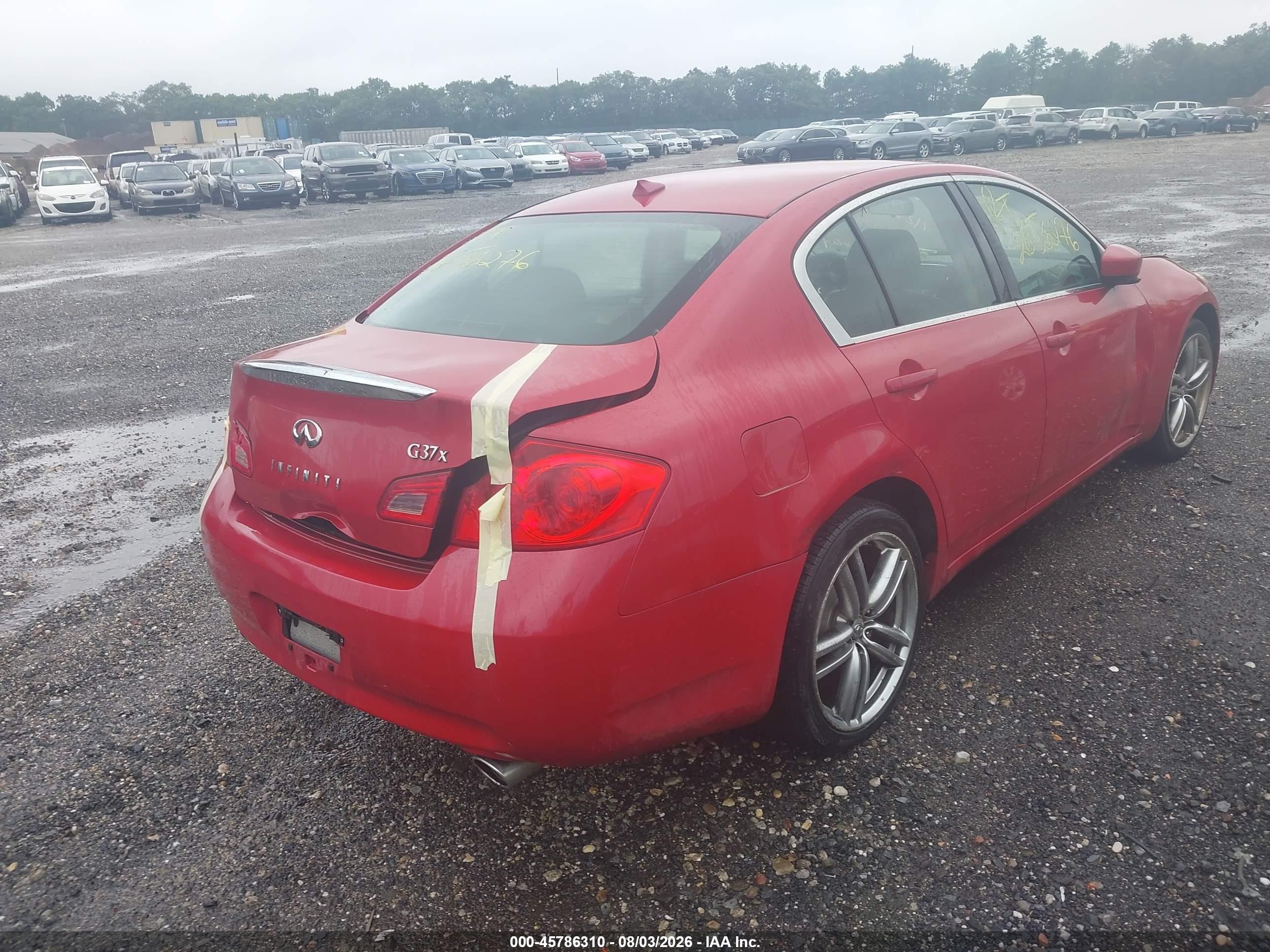 2009 Infiniti G37x   Красный vin: JNKCV61F29M352604