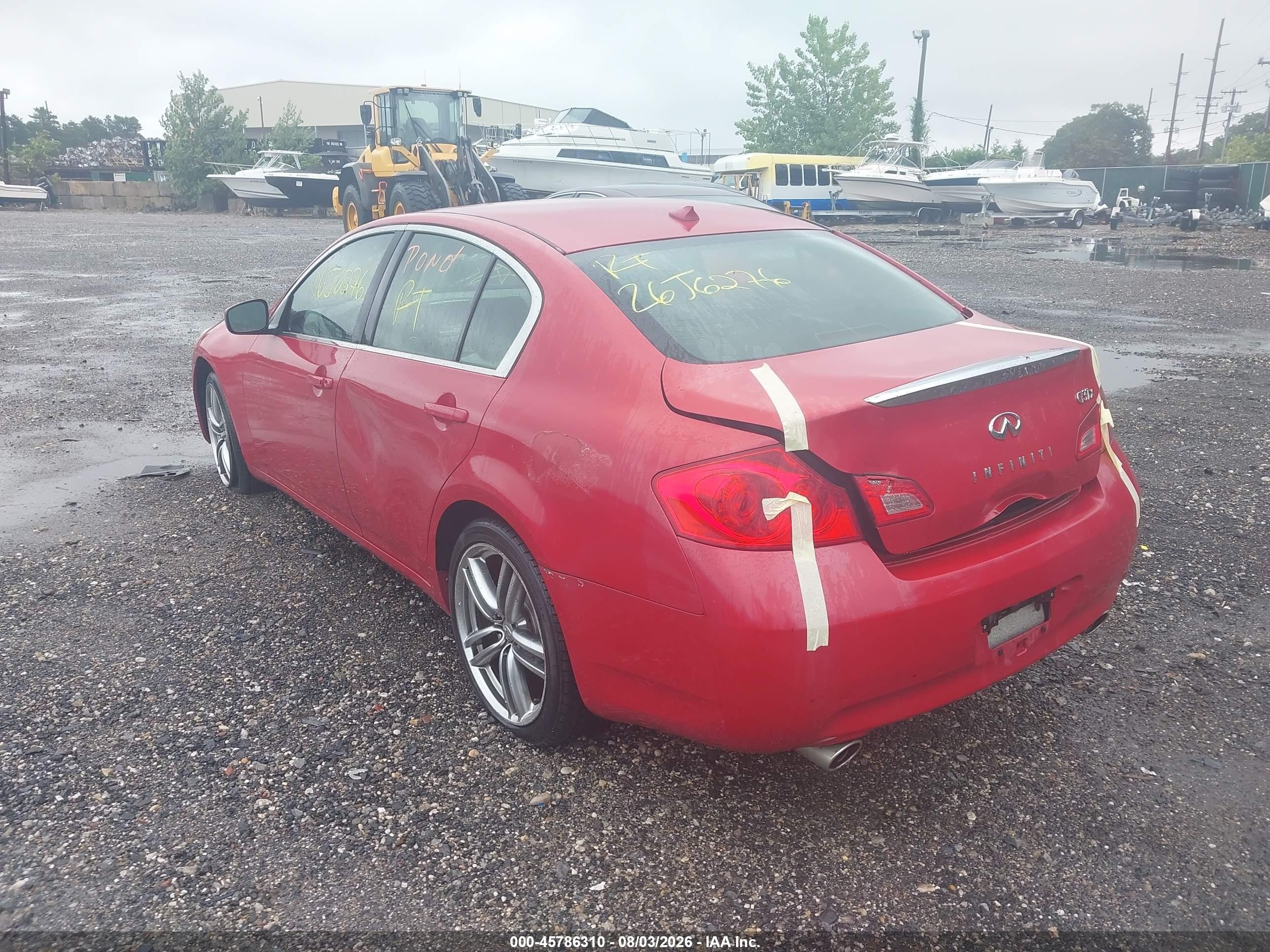 2009 Infiniti G37x   Красный vin: JNKCV61F29M352604