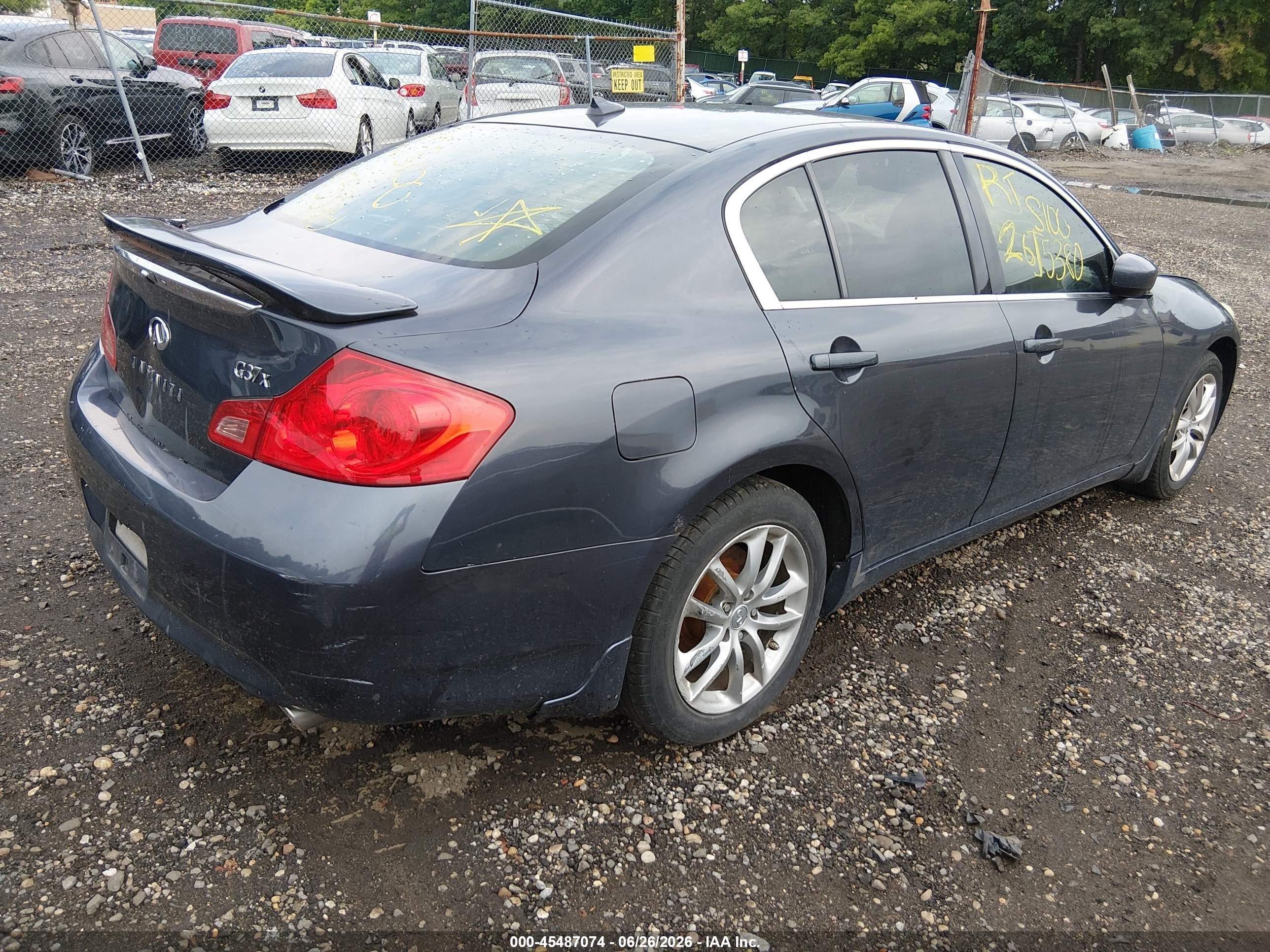 2009 Infiniti G37x   Blue vin: JNKCV61F29M359715