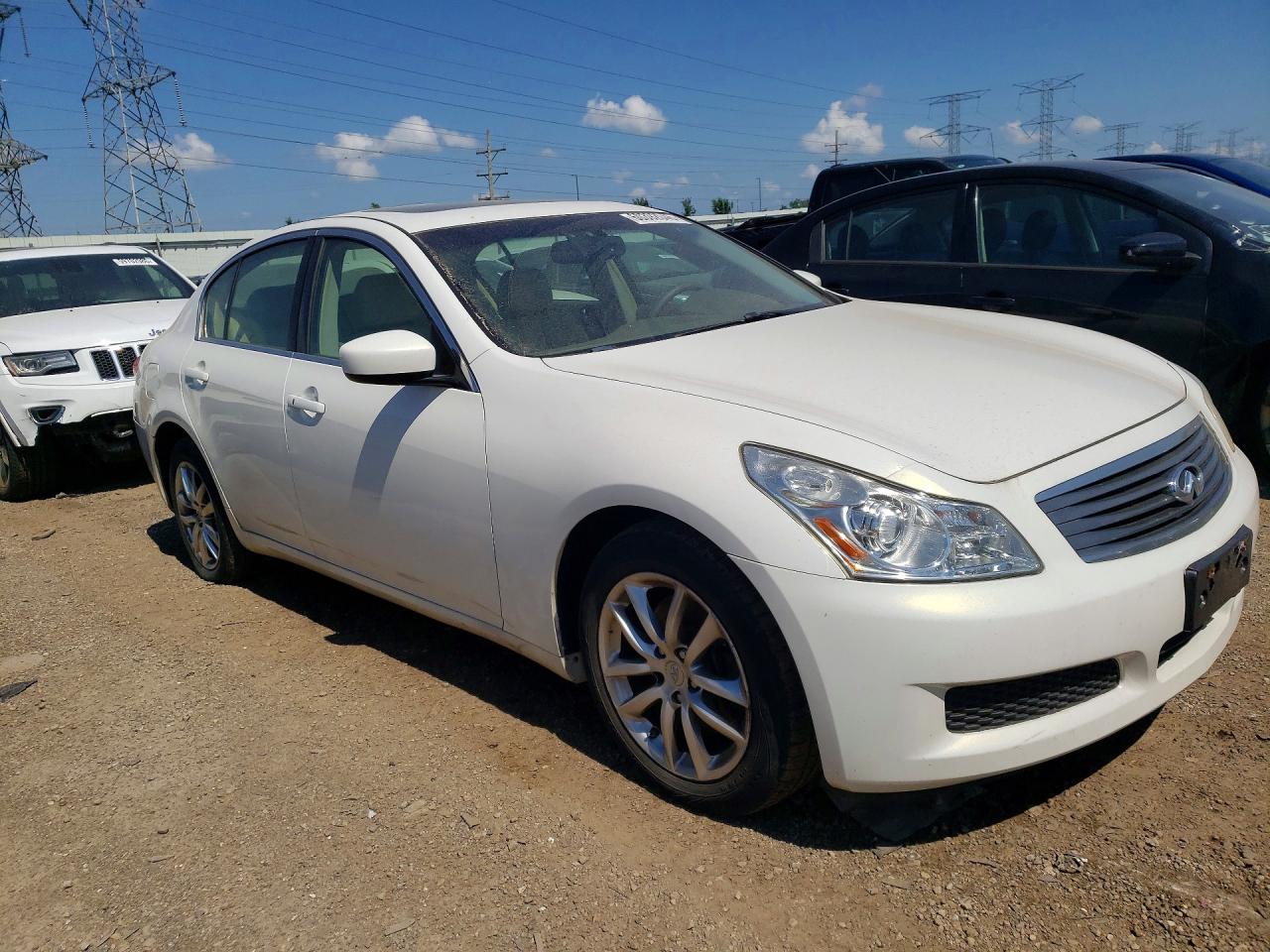 2009 Infiniti G37 Sedan X White vin: JNKCV61F39M054319