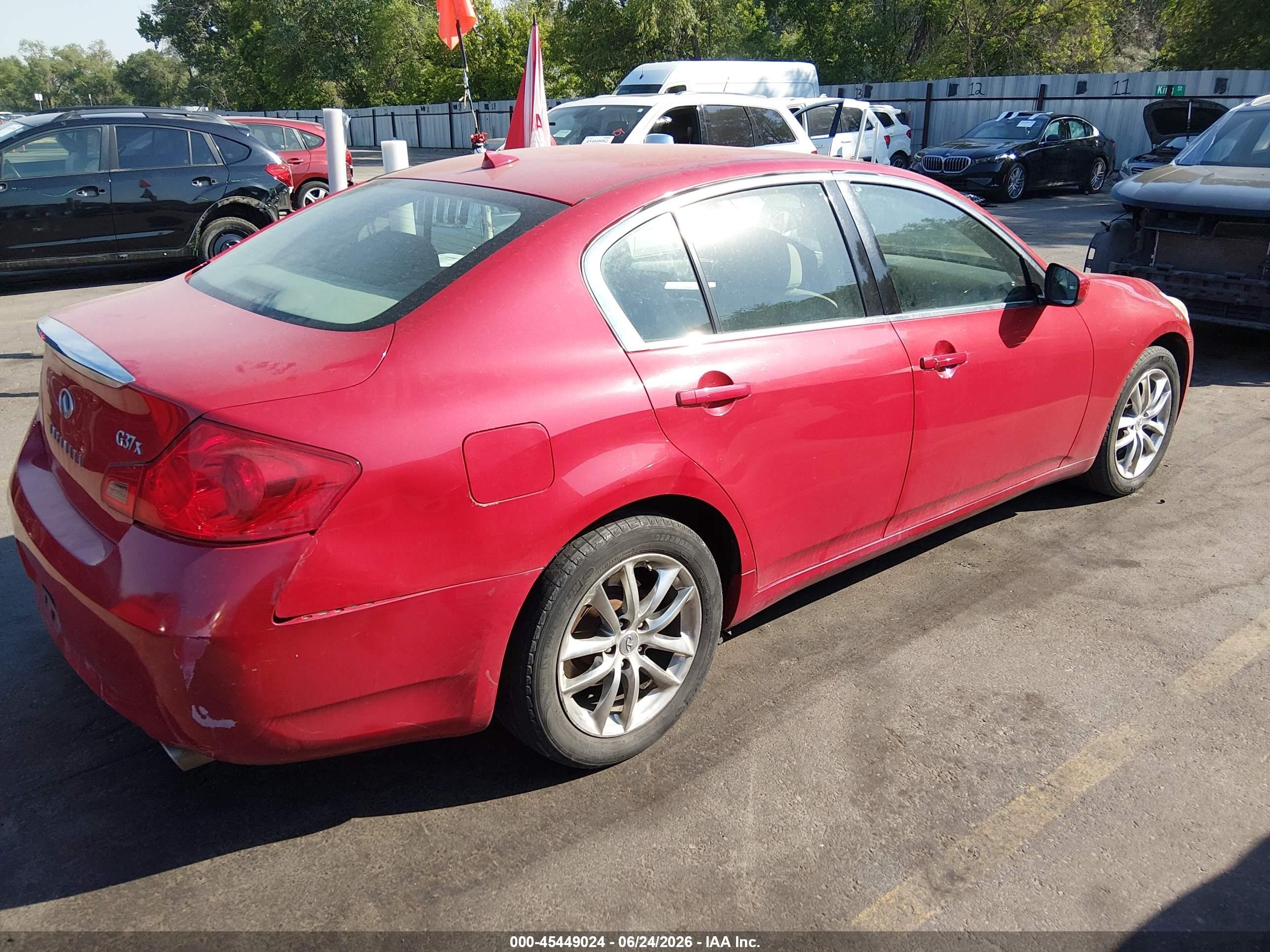 2009 Infiniti G37x   Red vin: JNKCV61F59M353956