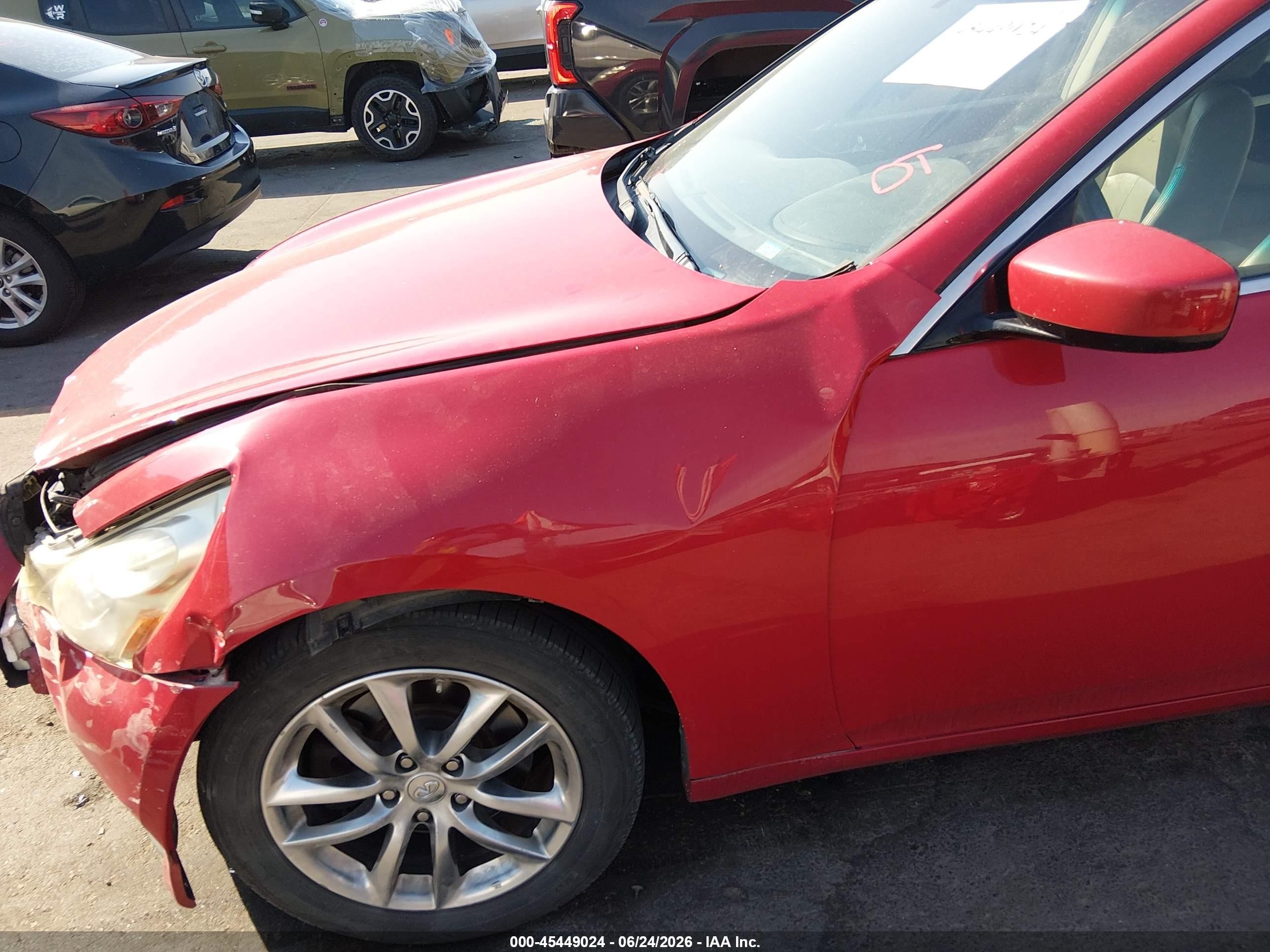 2009 Infiniti G37x   Red vin: JNKCV61F59M353956