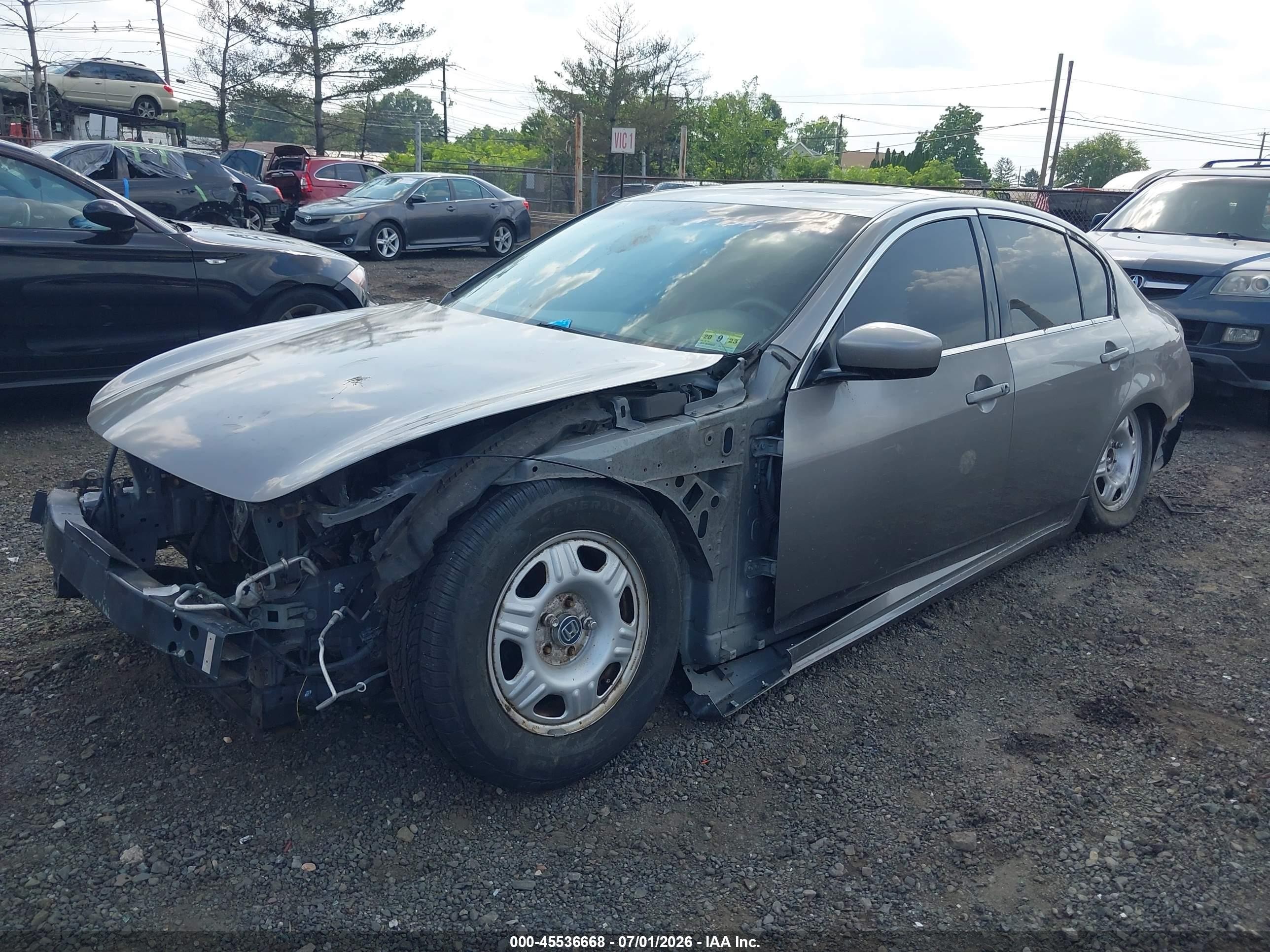 2009 Infiniti G37x Gray vin: JNKCV61F99M051876