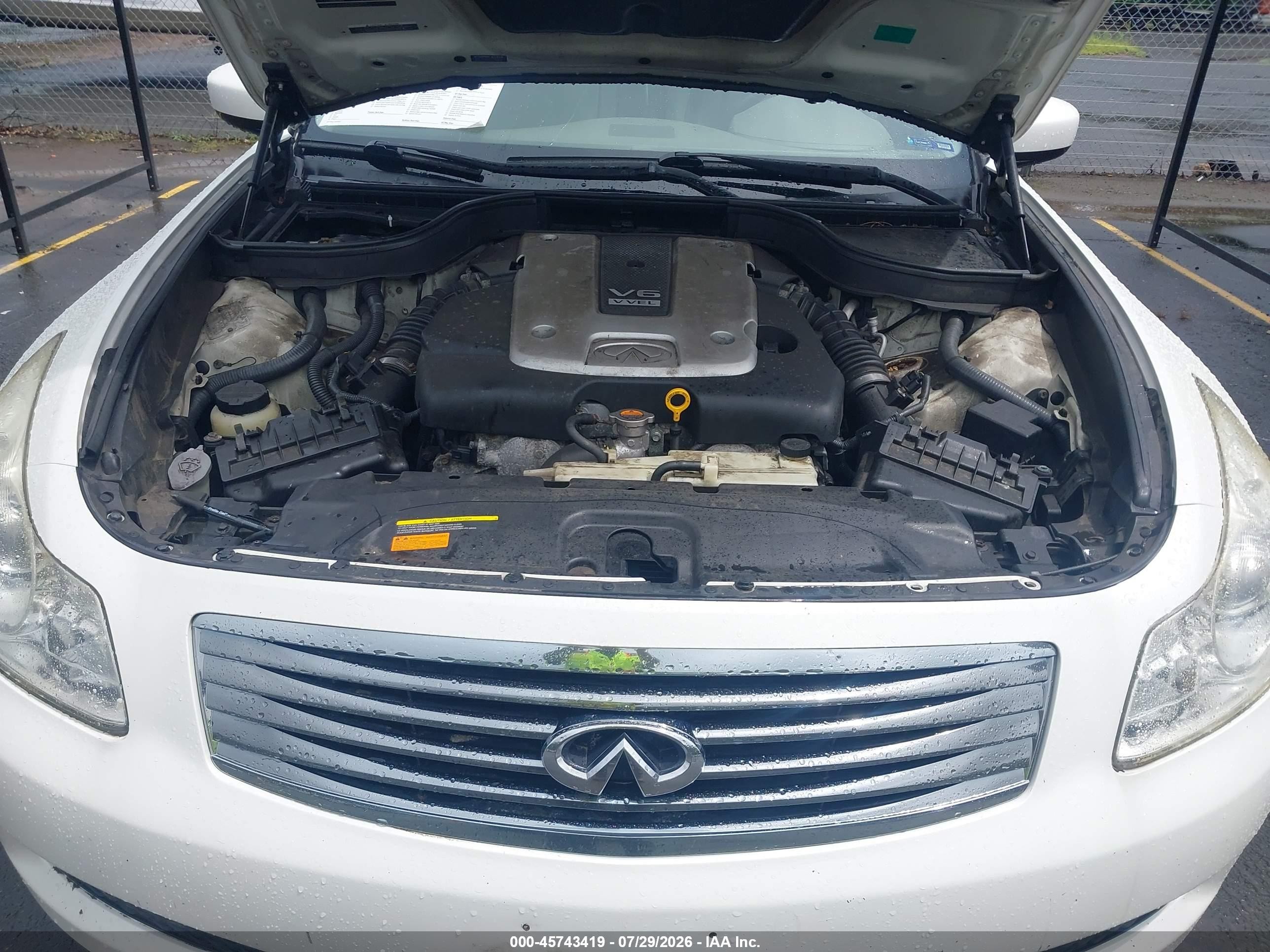 2009 Infiniti G37x   Белый vin: JNKCV61F99M355581