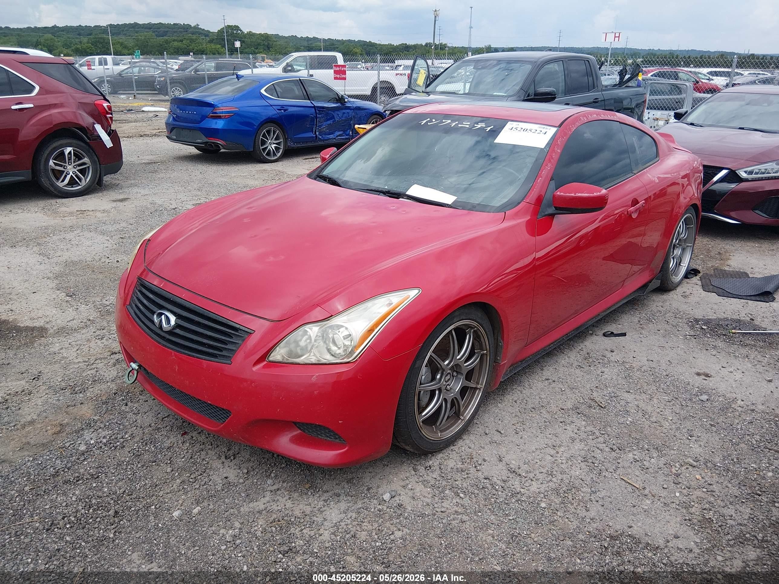2008 Infiniti G37 Sport Красный vin: JNKCV64E08M119077