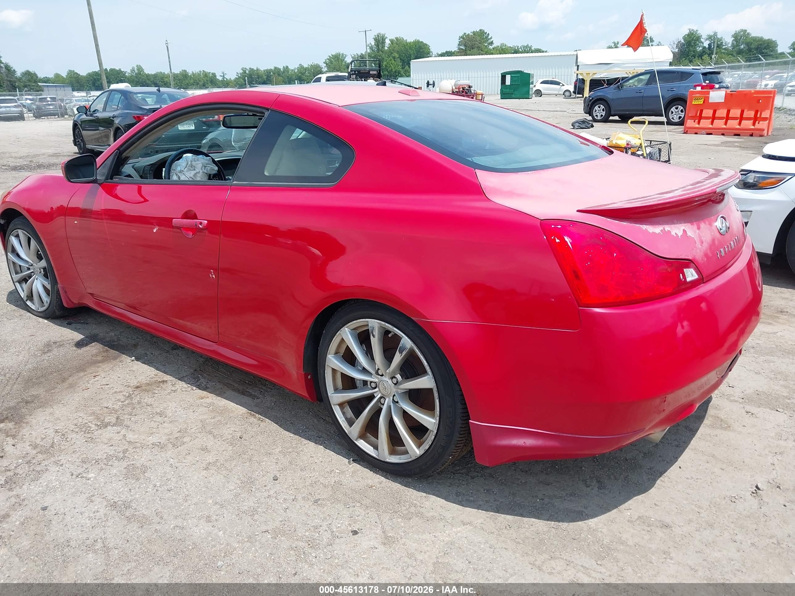 2008 Infiniti G37 Journey Red vin: JNKCV64E08M123520