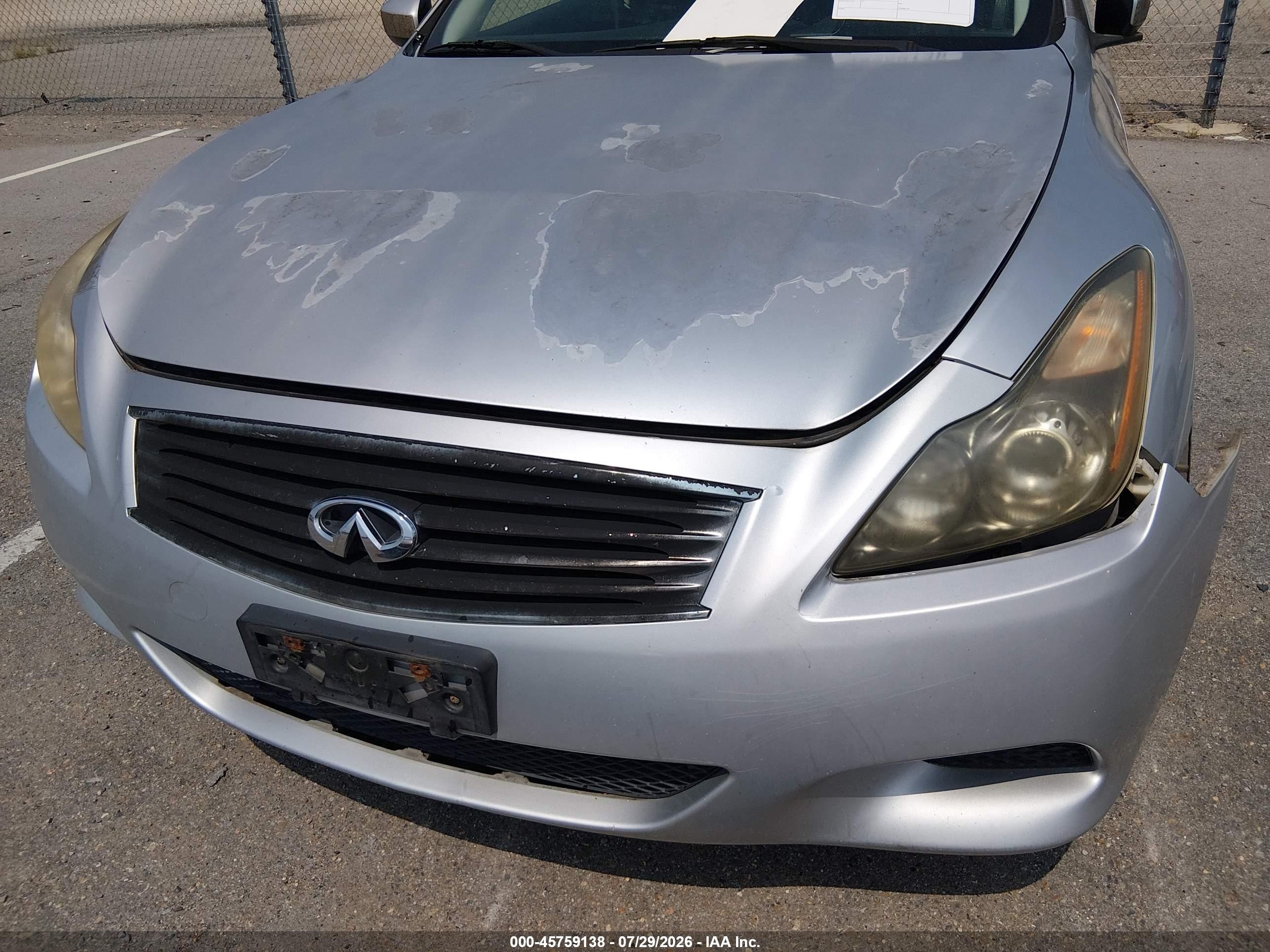 2008 Infiniti G37 Journey Silver vin: JNKCV64E28M130243