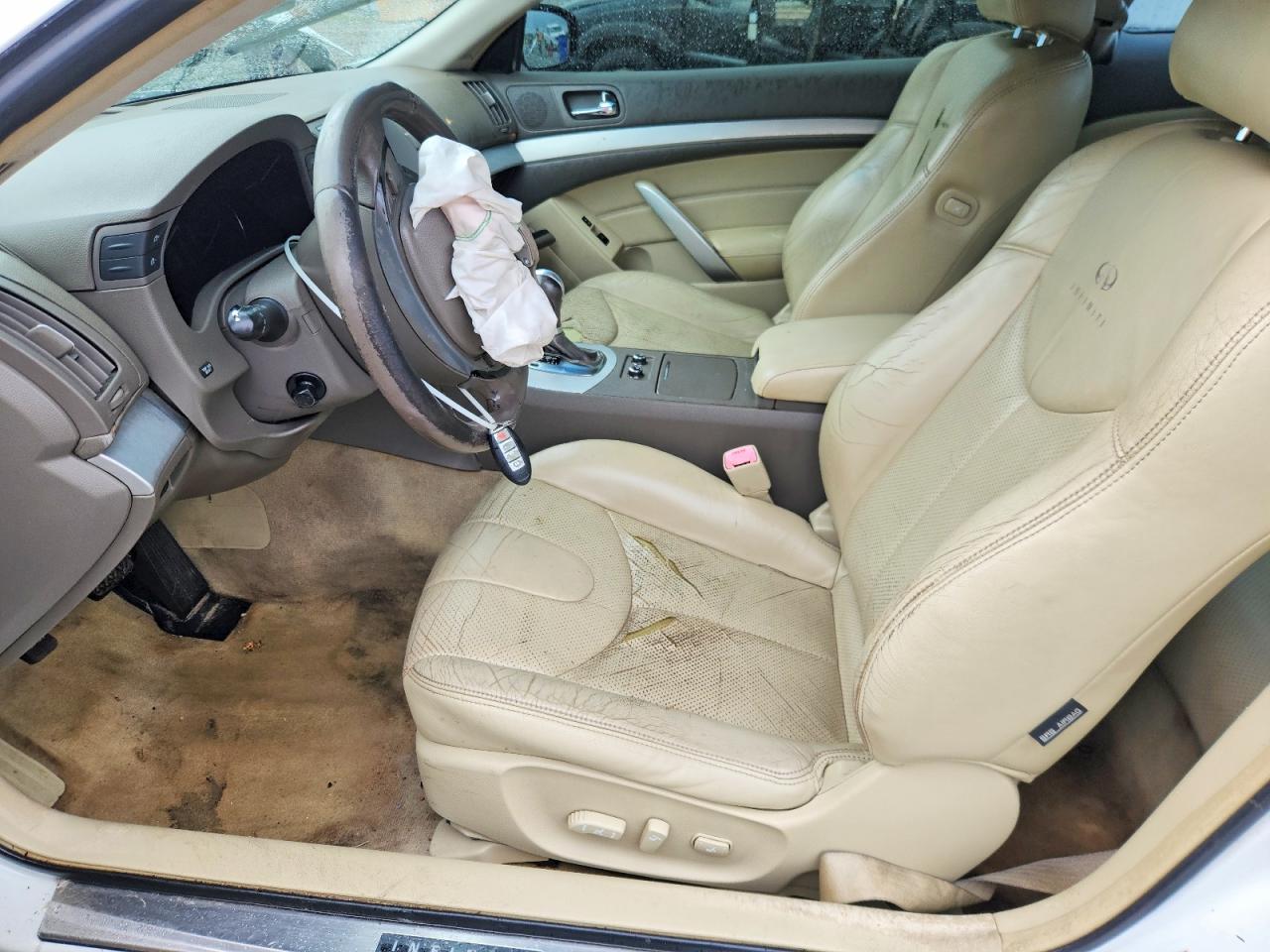 2009 Infiniti G37 Coupe Base White vin: JNKCV64E39M605366