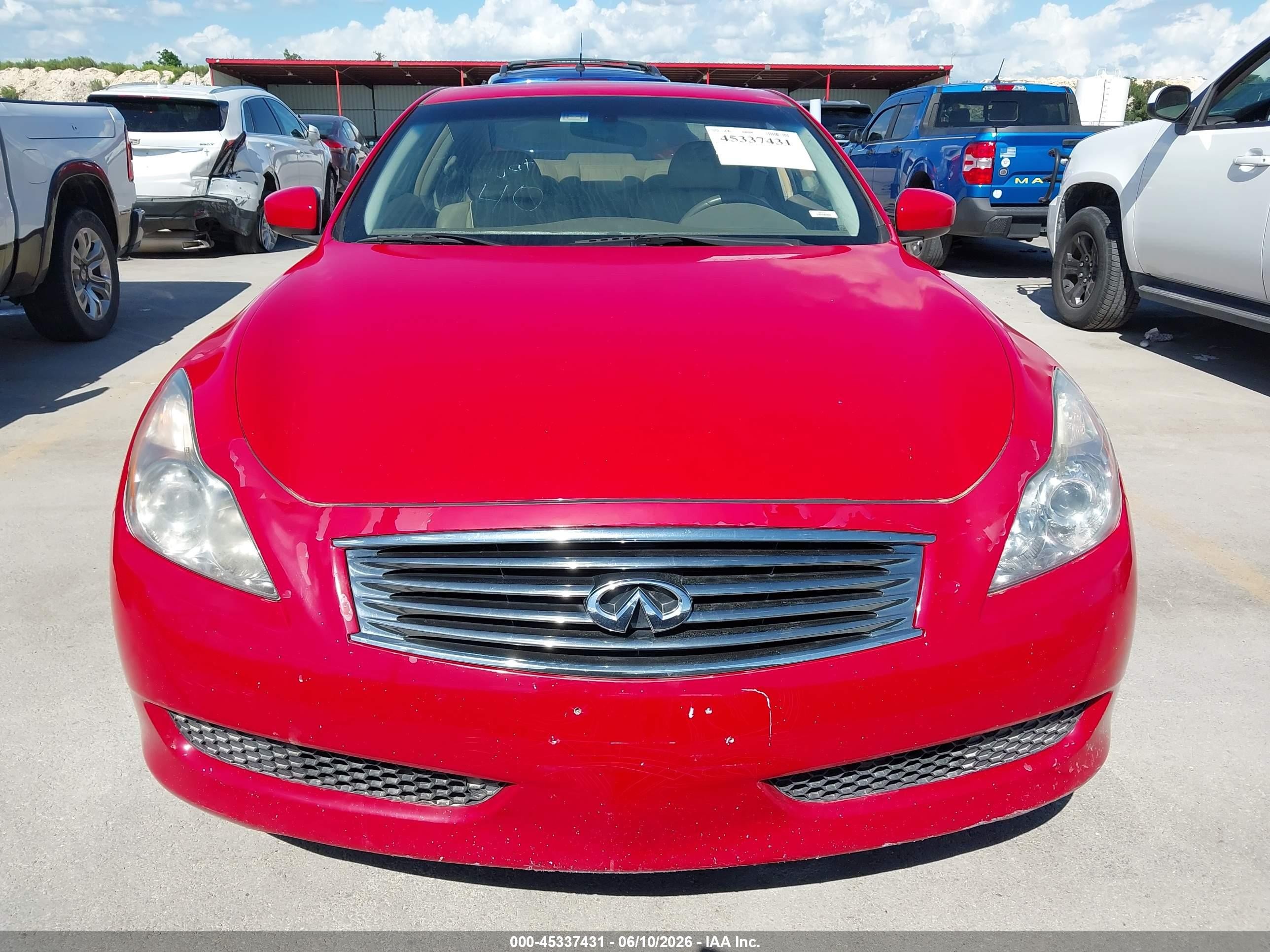 2008 Infiniti G37 Journey Red vin: JNKCV64E48M127649