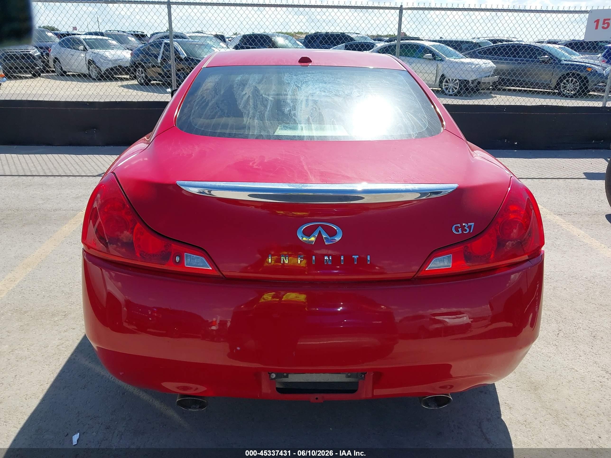 2008 Infiniti G37 Journey Red vin: JNKCV64E48M127649