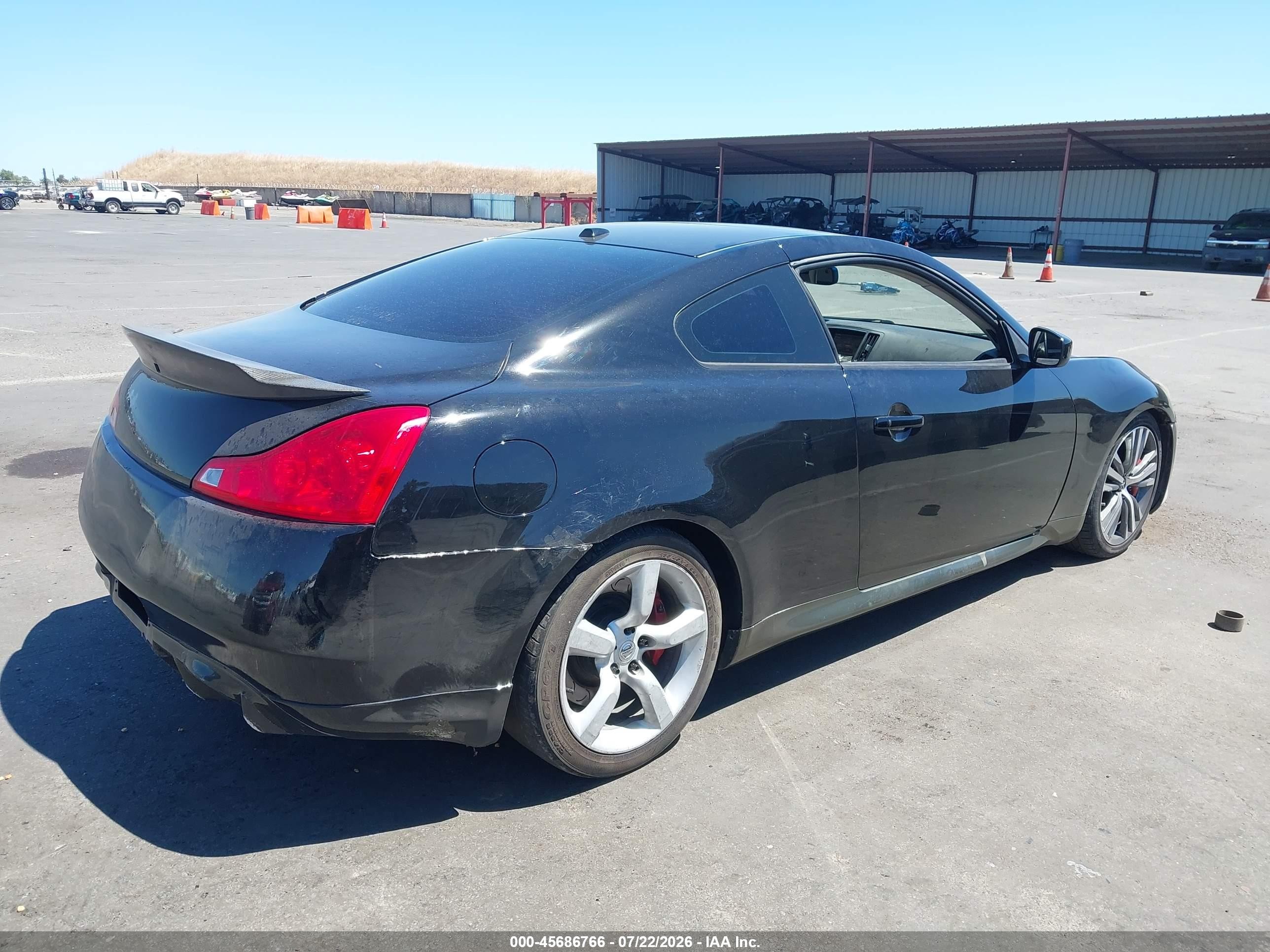 2008 Infiniti G37 Sport Black vin: JNKCV64E58M124341
