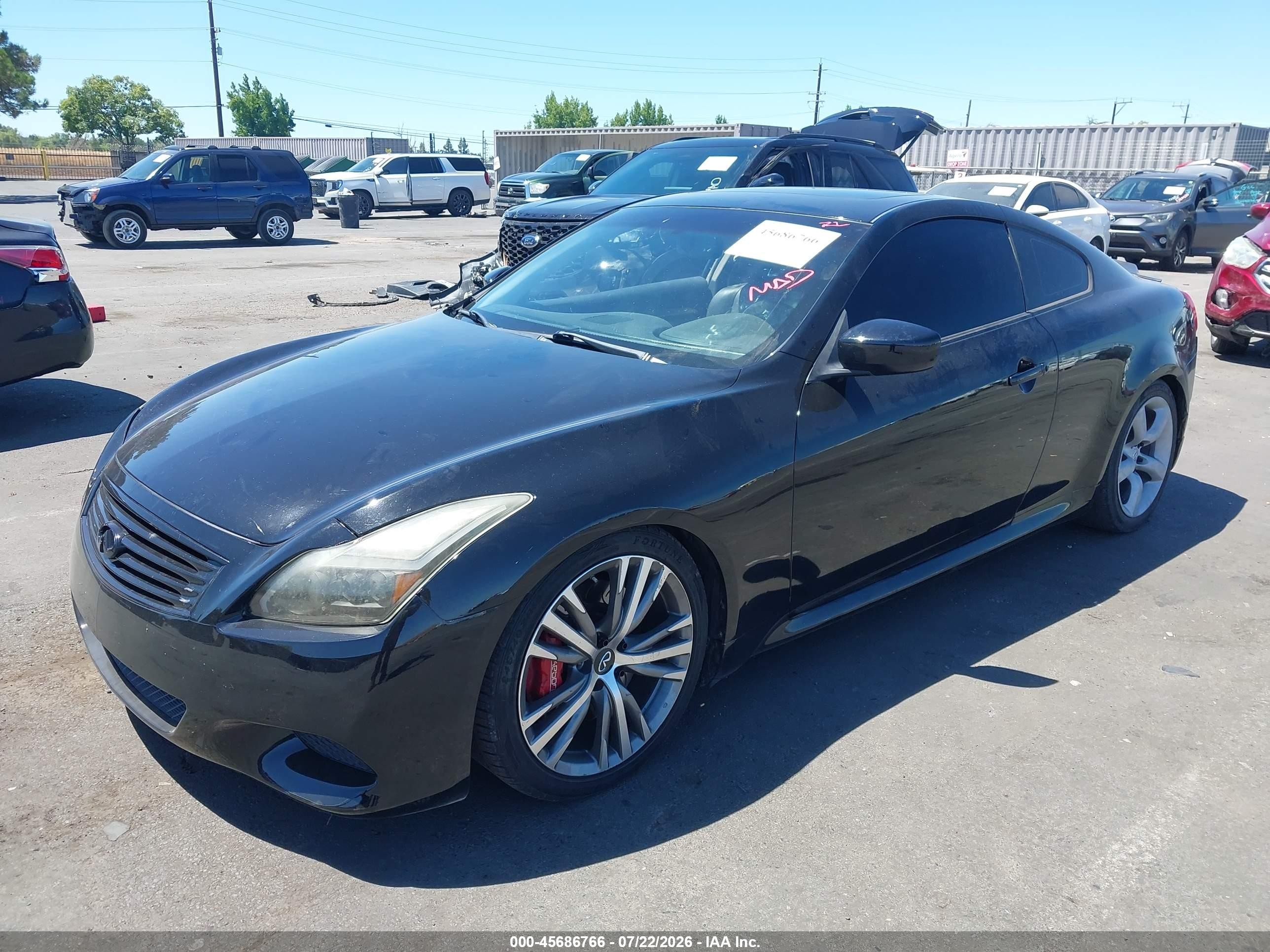2008 Infiniti G37 Sport Black vin: JNKCV64E58M124341