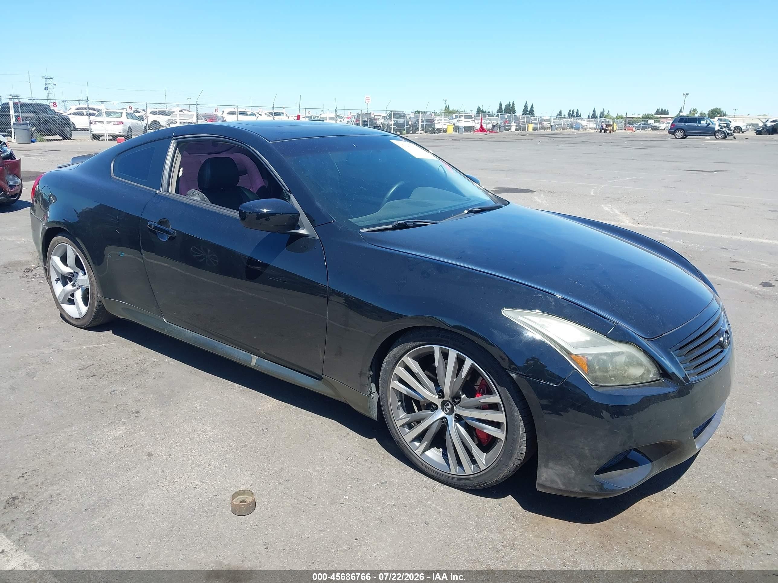 2008 Infiniti G37 Sport Black vin: JNKCV64E58M124341