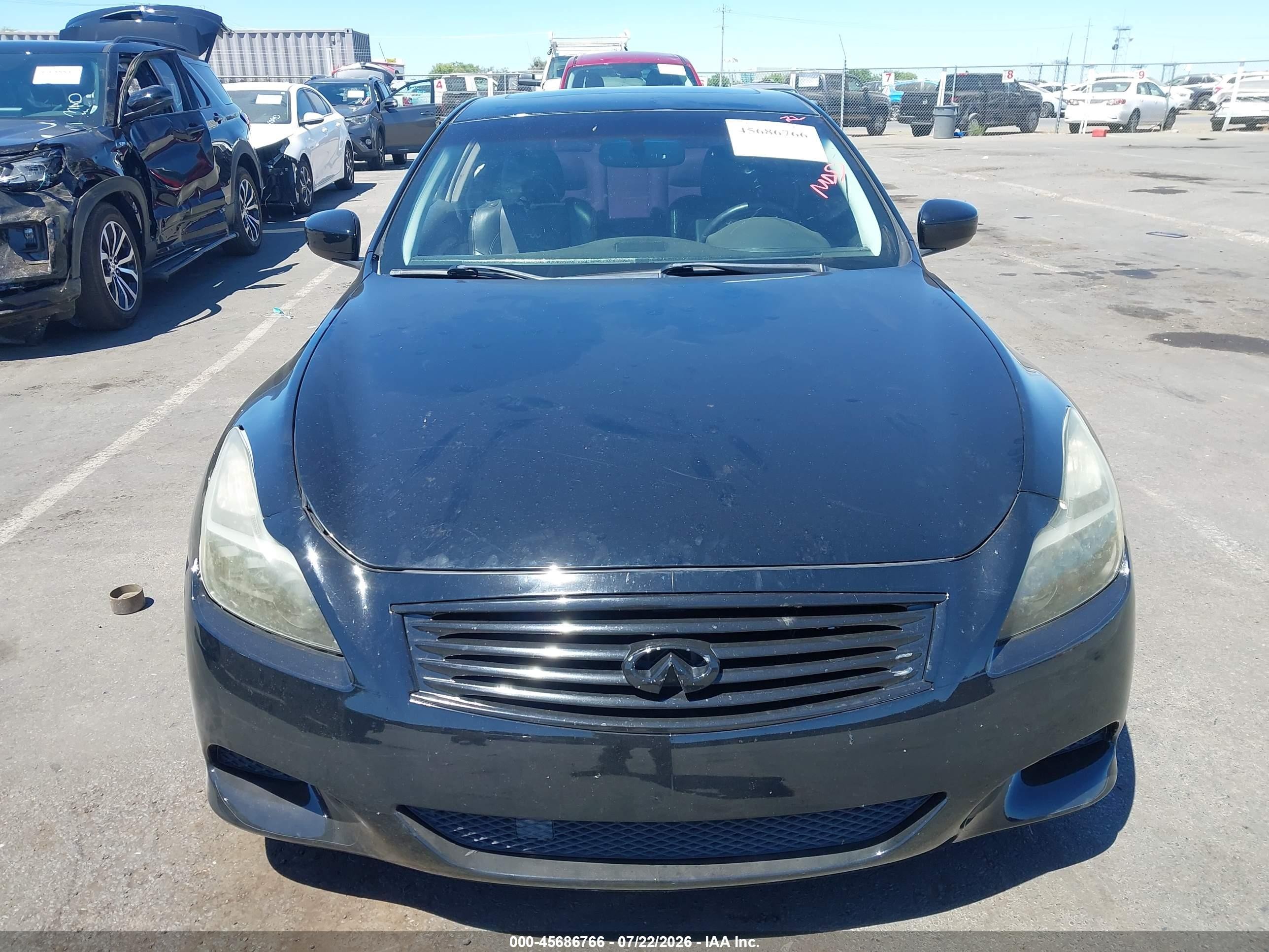 2008 Infiniti G37 Sport Black vin: JNKCV64E58M124341
