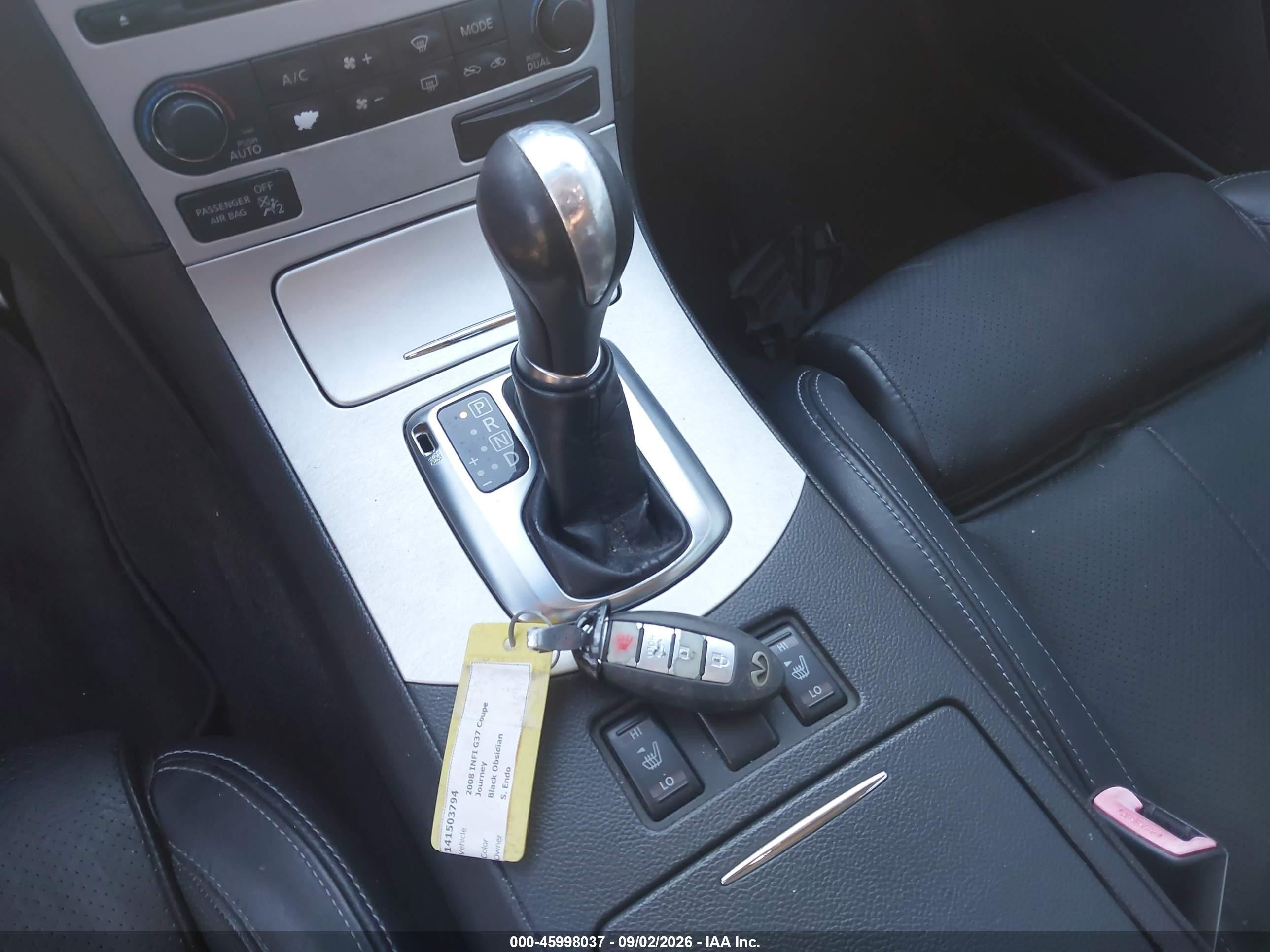 2008 Infiniti G37 Journey Черный vin: JNKCV64E98M108806