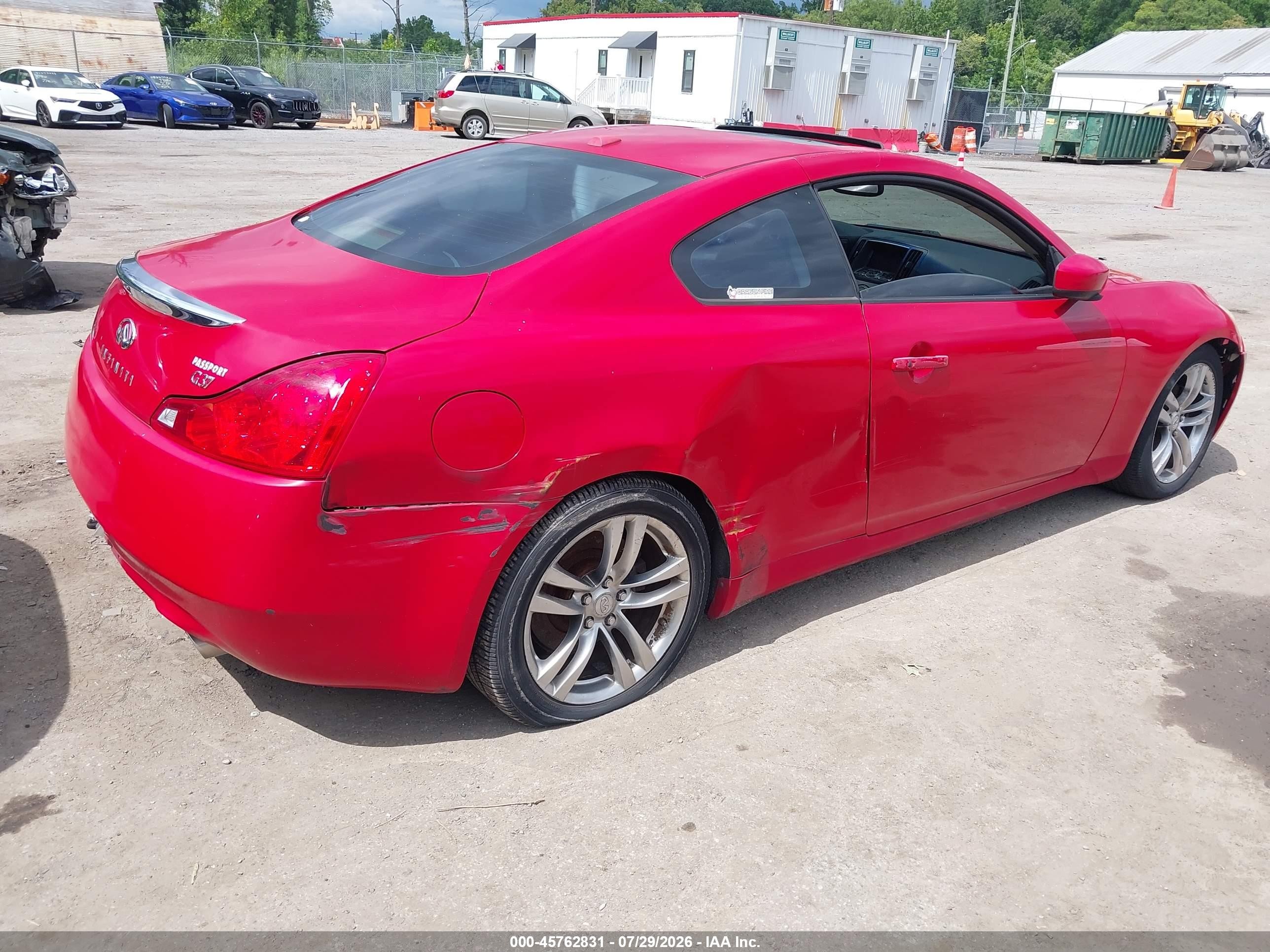 2008 Infiniti G37 Journey Red vin: JNKCV64EX8M103162