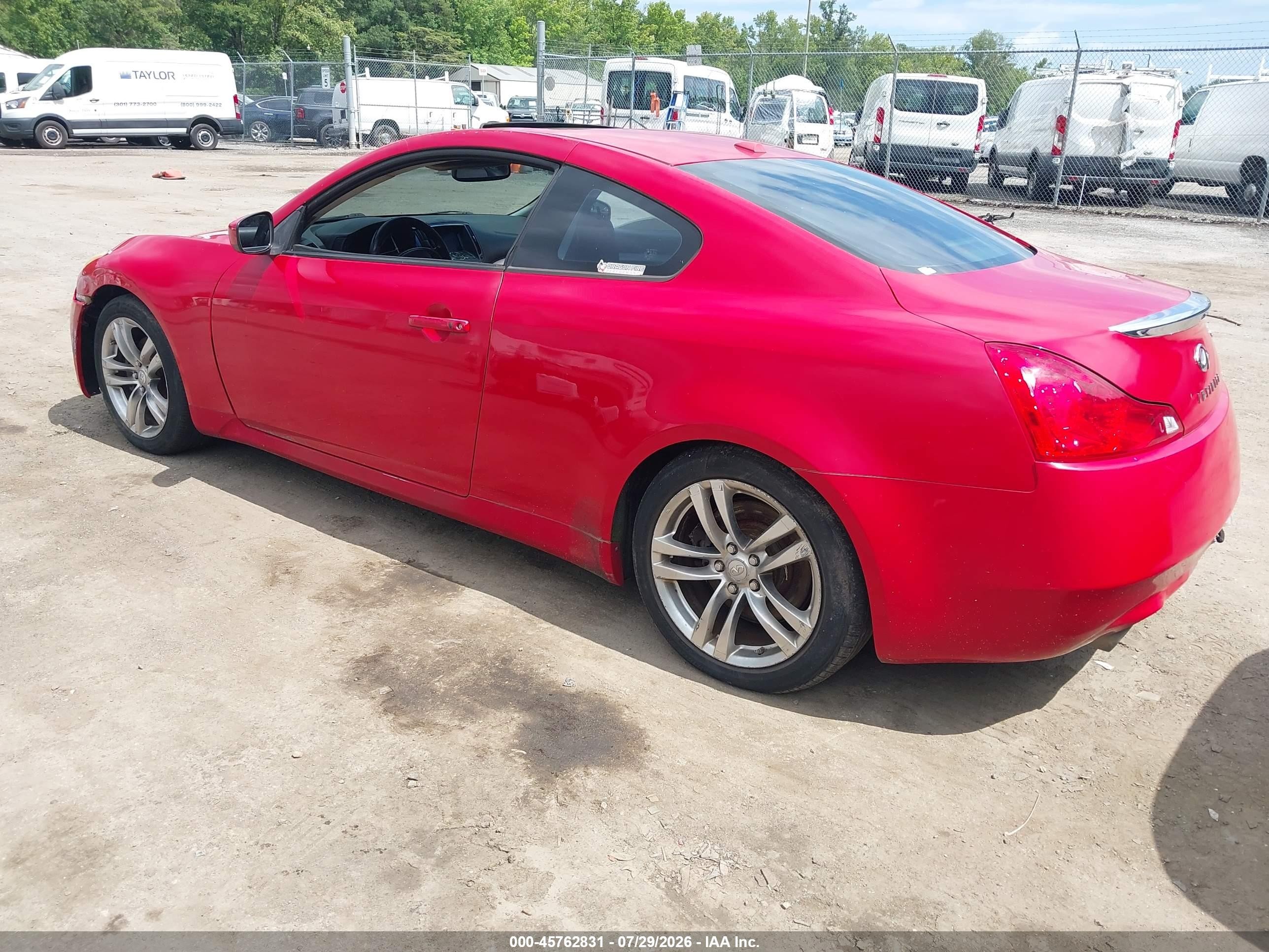 2008 Infiniti G37 Journey Red vin: JNKCV64EX8M103162