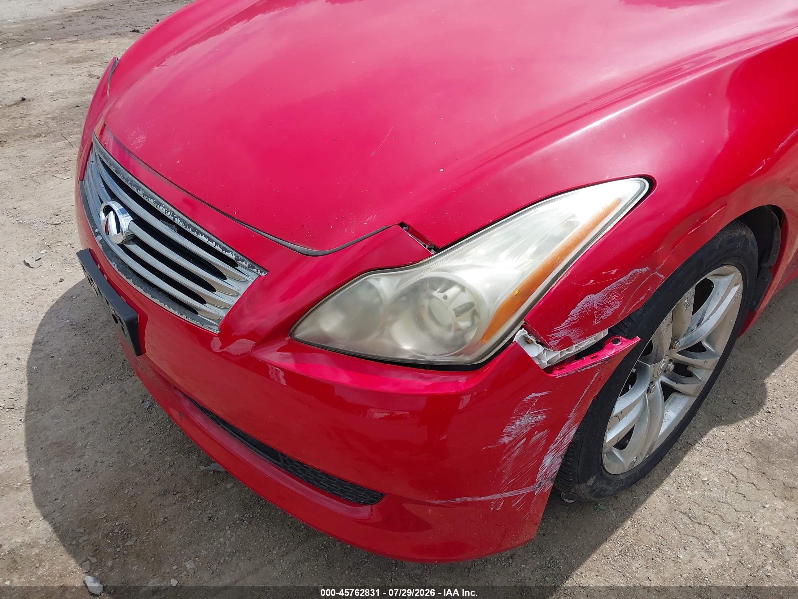 2008 Infiniti G37 Journey Red vin: JNKCV64EX8M103162